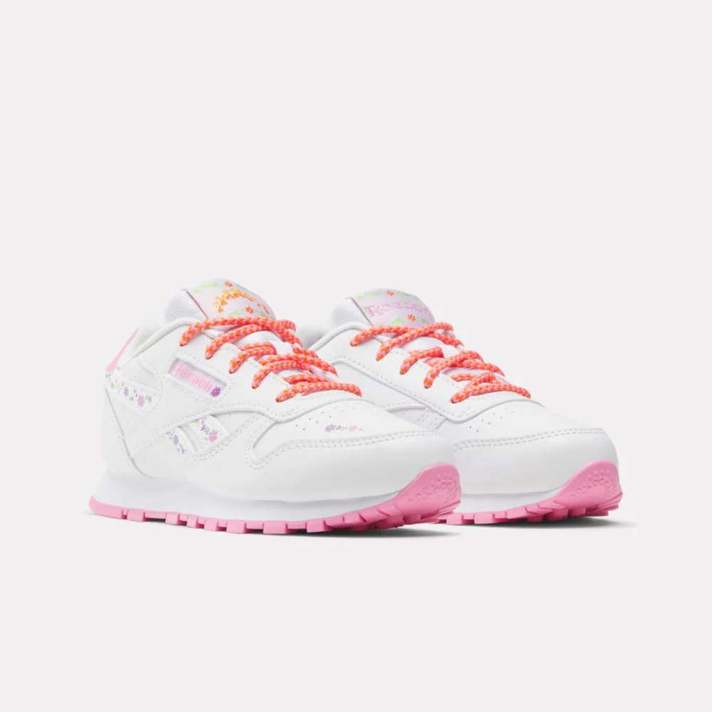 Reebok Footwear Kids Reebok x Dora the Explorer Classic Leather Shoes – Pre-School WHITE/WHITE/PLAYFUL PINK - Image 3