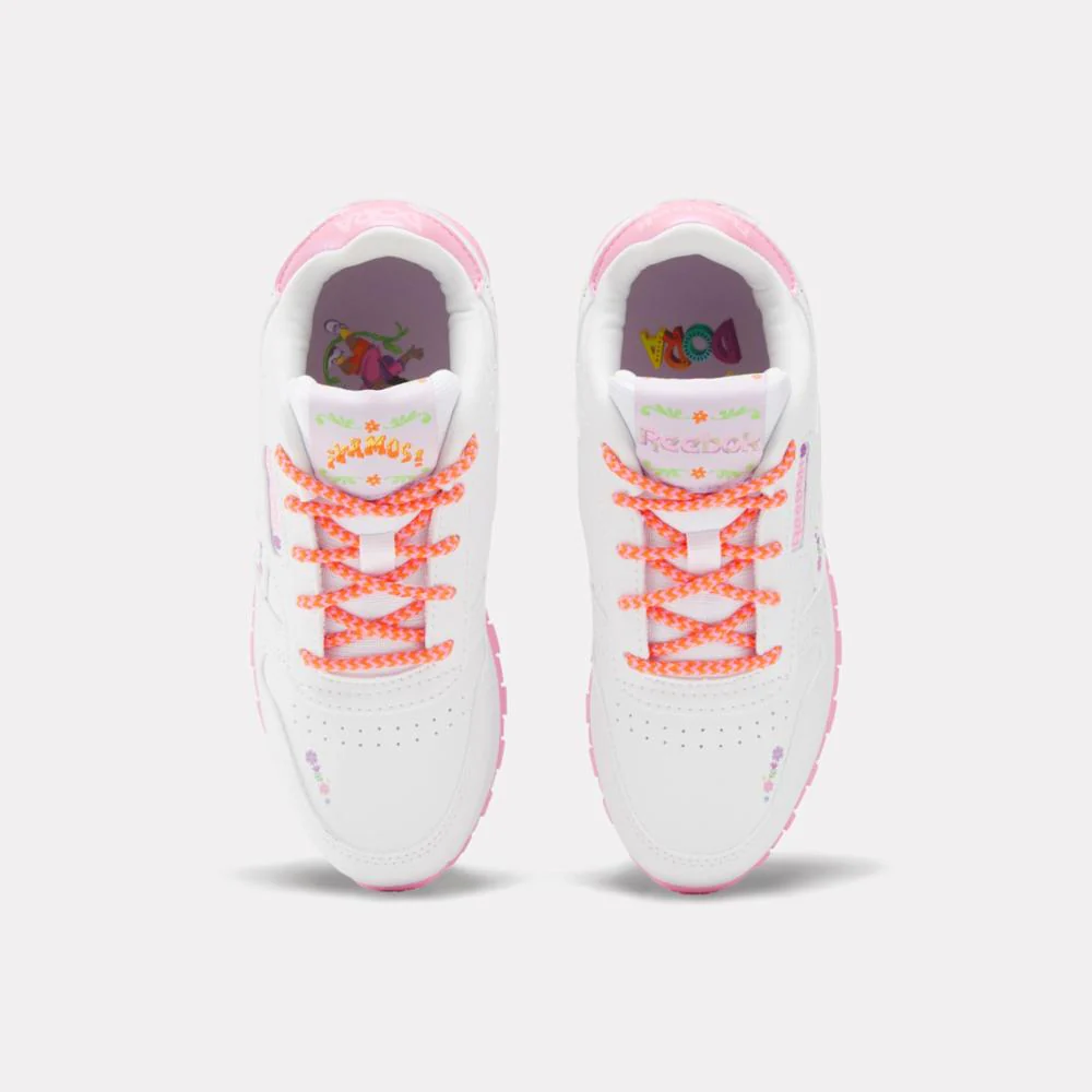 Reebok Footwear Kids Reebok x Dora the Explorer Classic Leather Shoes – Pre-School WHITE/WHITE/PLAYFUL PINK - Image 6