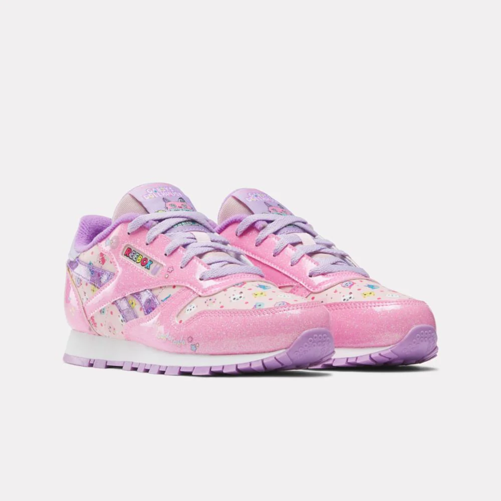 Reebok Footwear Kids Reebok x Gabby's Dollhouse Classic Leather Step 'n Flash Shoes 2.0 - Preschool PINK/PINK/PURPLE - Image 3