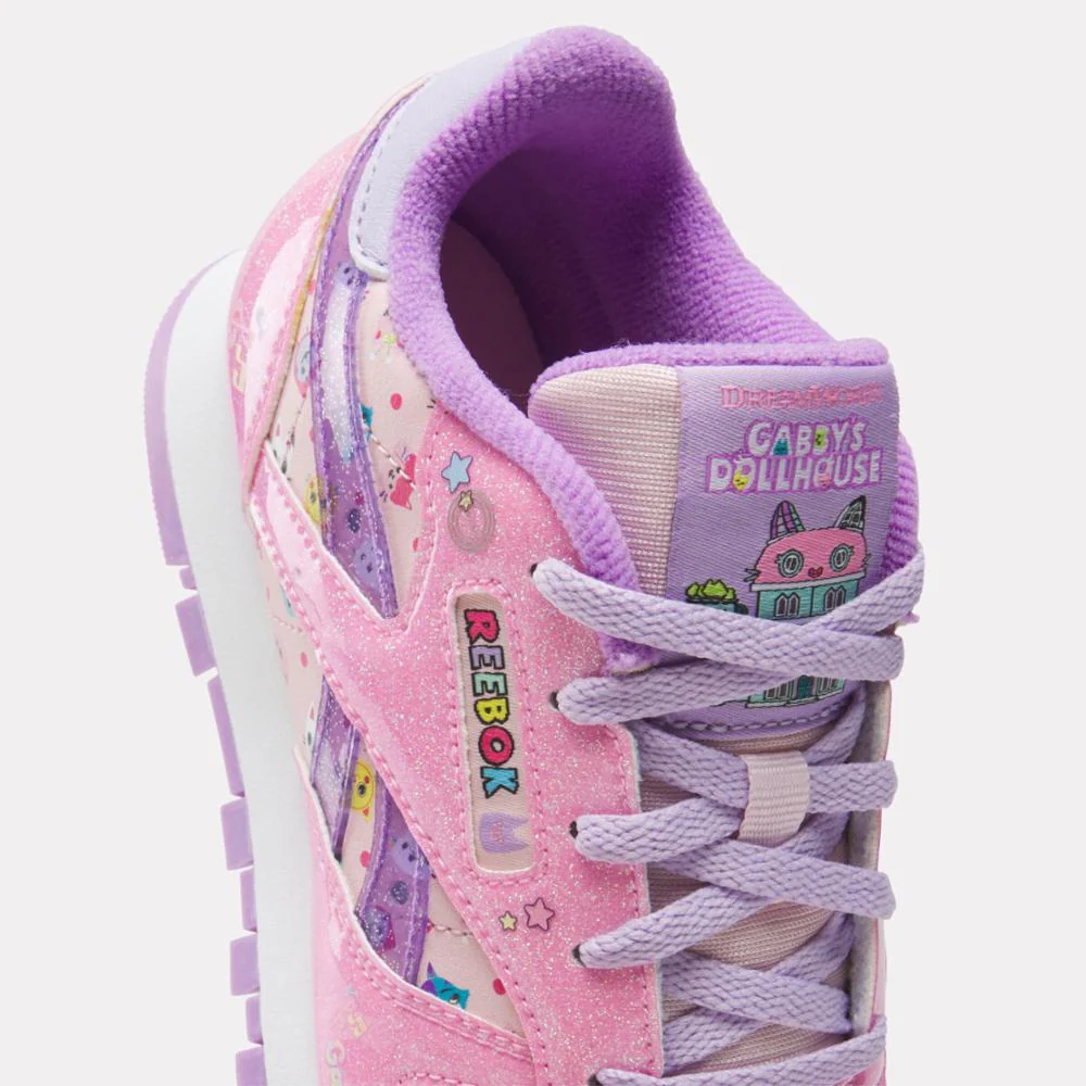 Reebok Footwear Kids Reebok x Gabby's Dollhouse Classic Leather Step 'n Flash Shoes 2.0 - Preschool PINK/PINK/PURPLE - Image 8