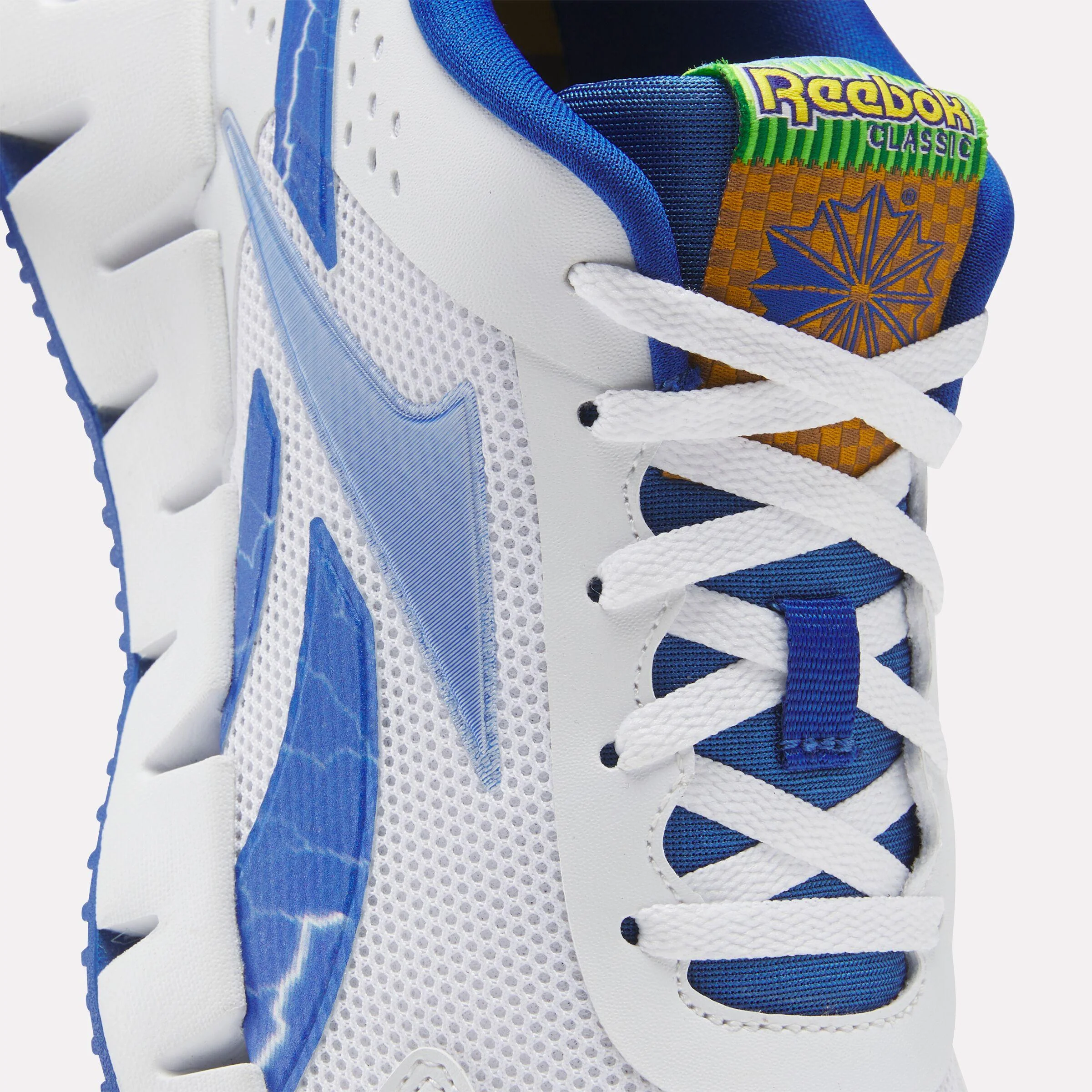 Reebok Footwear Kids Reebok x Sonic Zig Dynamica 2.0 Shoes - Grade School WHITE/BLUE/WHITE - Image 7