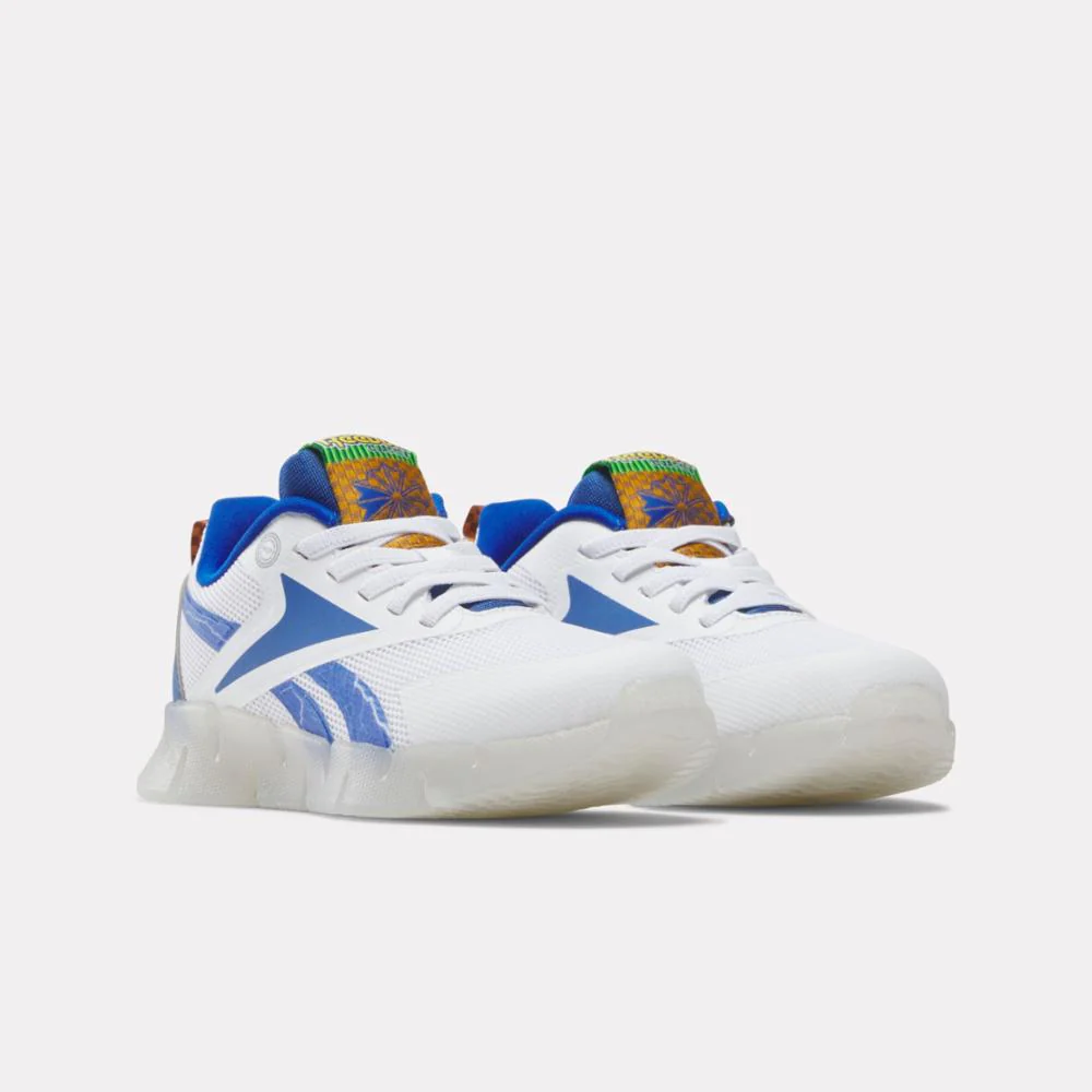Reebok Footwear Kids Reebok x Sonic Zig 'N' Glow Elastic Lace Shoes - Preschool BLUE/WHITE/BLUE - Image 3