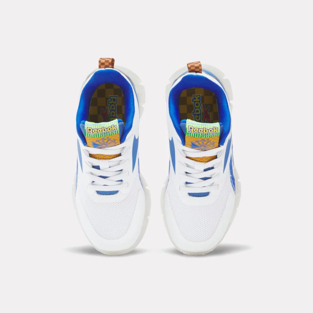 Reebok Footwear Kids Reebok x Sonic Zig 'N' Glow Elastic Lace Shoes - Preschool BLUE/WHITE/BLUE - Image 6