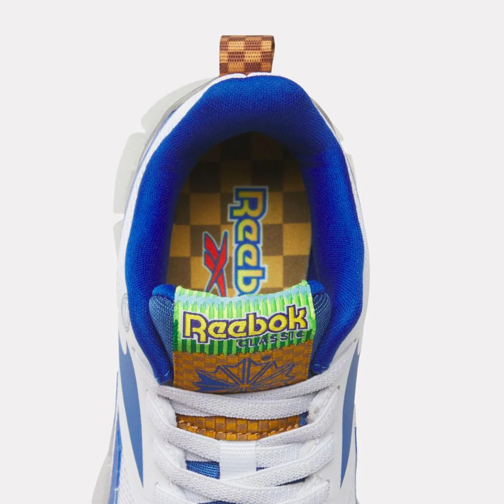 Reebok Footwear Kids Reebok x Sonic Zig 'N' Glow Elastic Lace Shoes - Preschool BLUE/WHITE/BLUE - Image 7