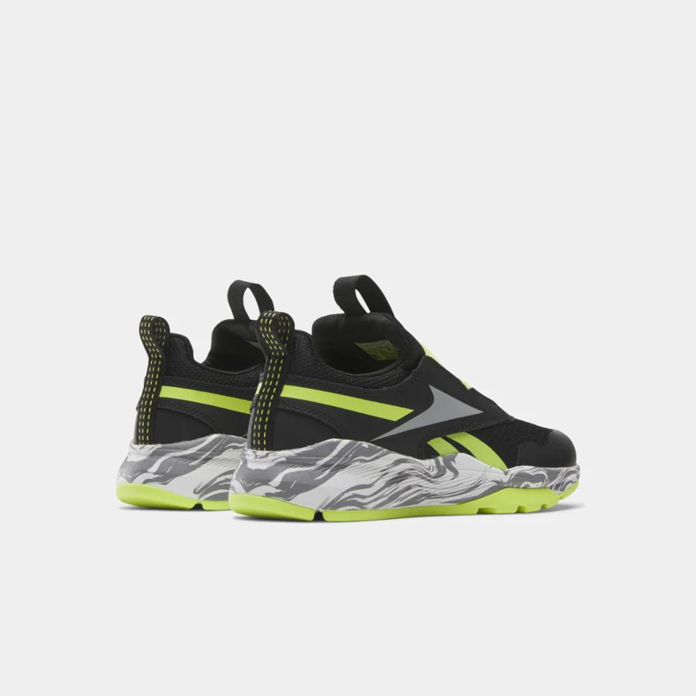 Reebok Footwear Kids Reebok XT Sprinter Slip-On Shoes - Preschool CORE BLK/LASER LIME STEELY - Image 3