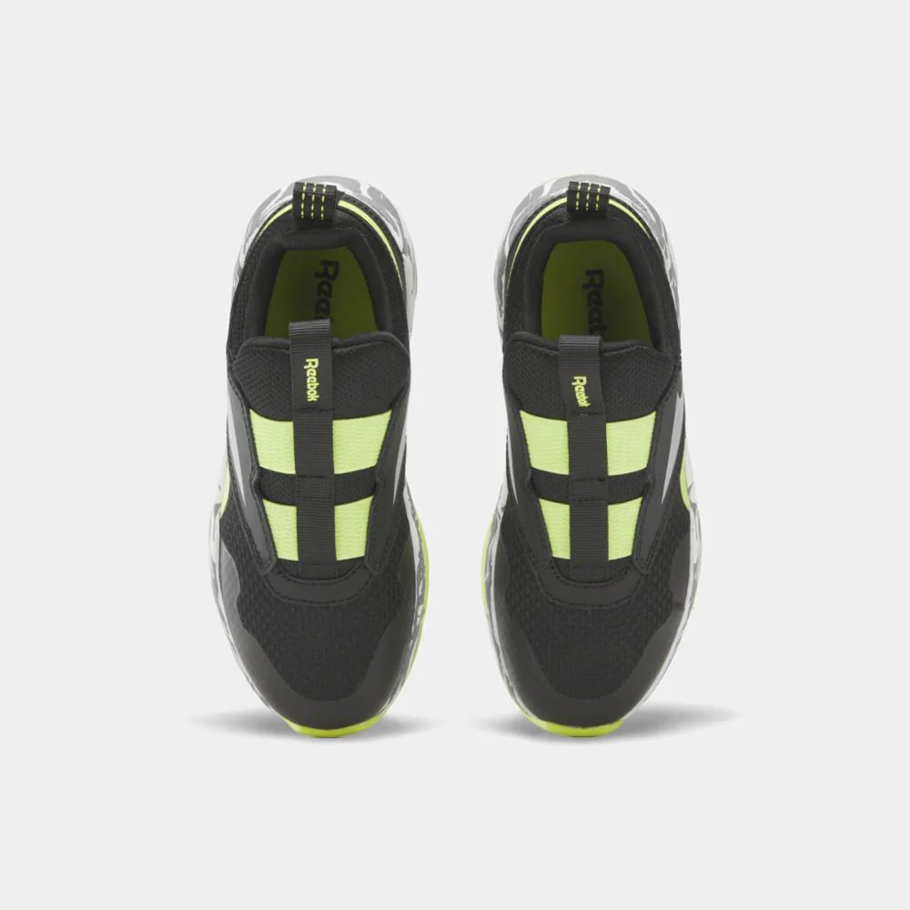 Reebok Footwear Kids Reebok XT Sprinter Slip-On Shoes - Preschool CORE BLK/LASER LIME STEELY - Image 5