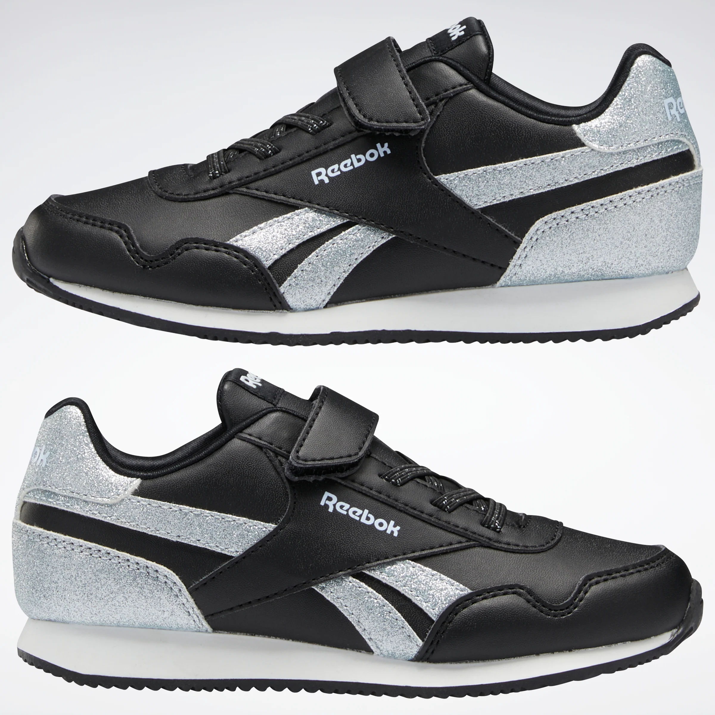 Reebok Footwear Kids Royal Classic Jog 3 Shoes Child Cblack/Cblack/Glablu - Image 10