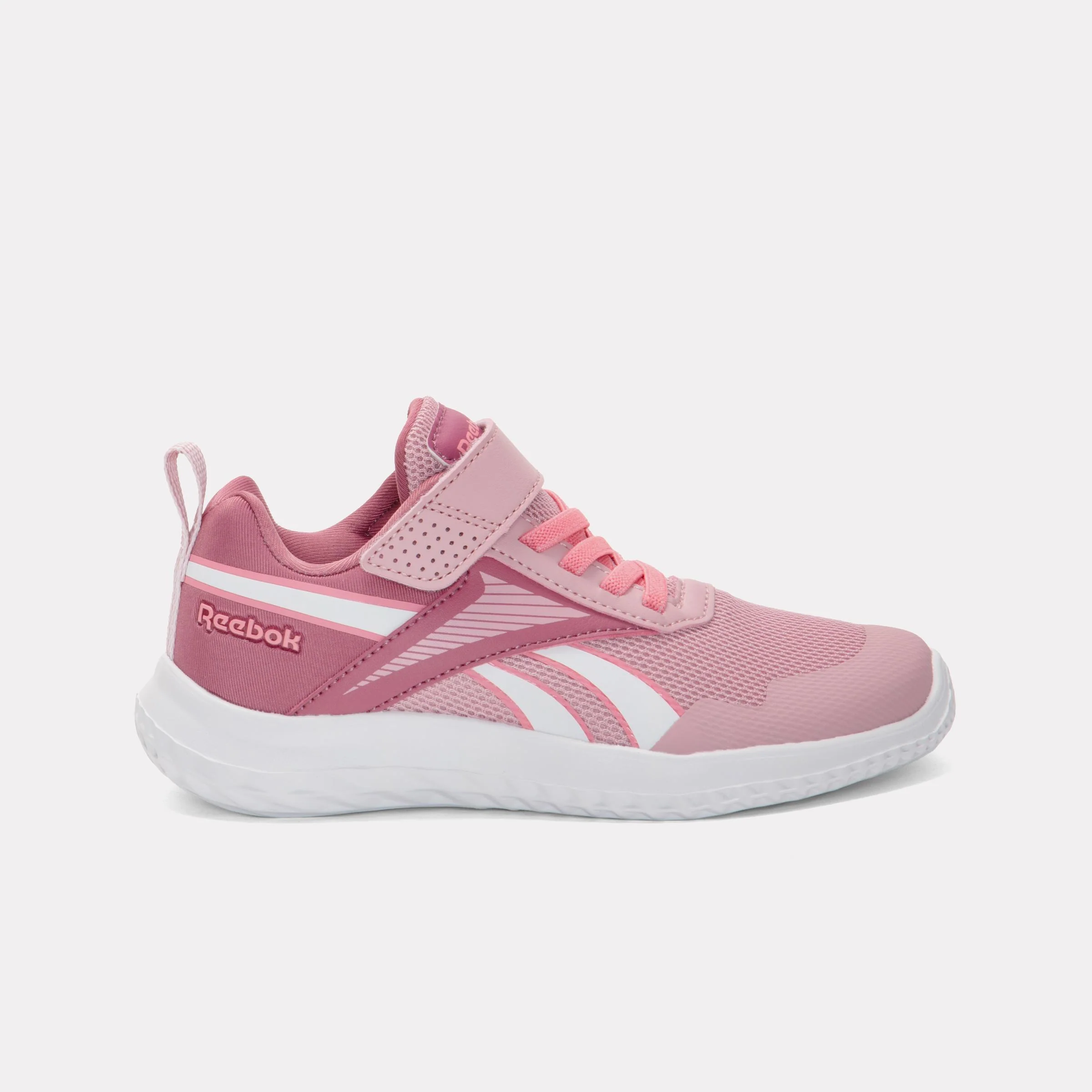 Reebok Footwear Kids Rush Runner Elastic Lace Shoes – Pre-School CHILD DUSTYROSE/STUDIOPINK/FTWRWHITE