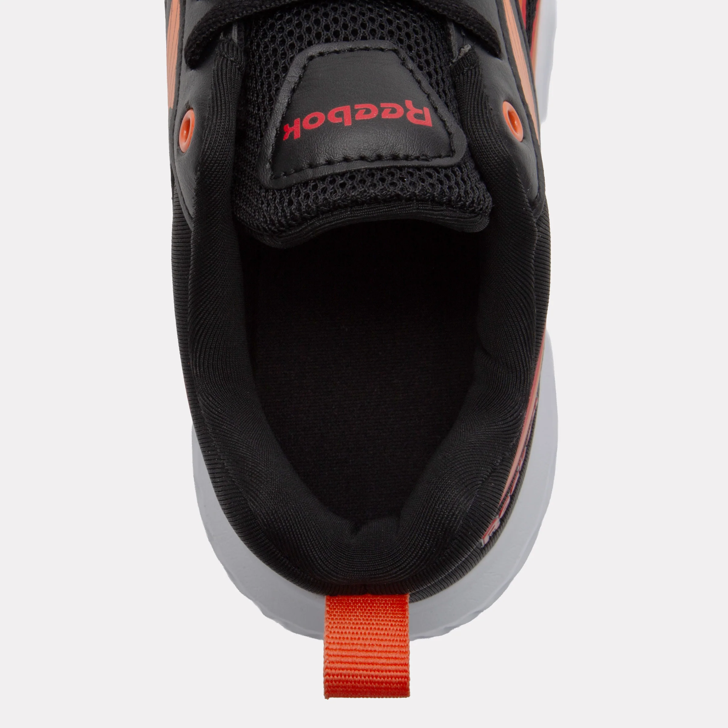 REEBOK FOOTWEAR KIDS Rush Runner Shoes – Pre-School BLACK/ARENAORANGE/SPORTRED - Image 7