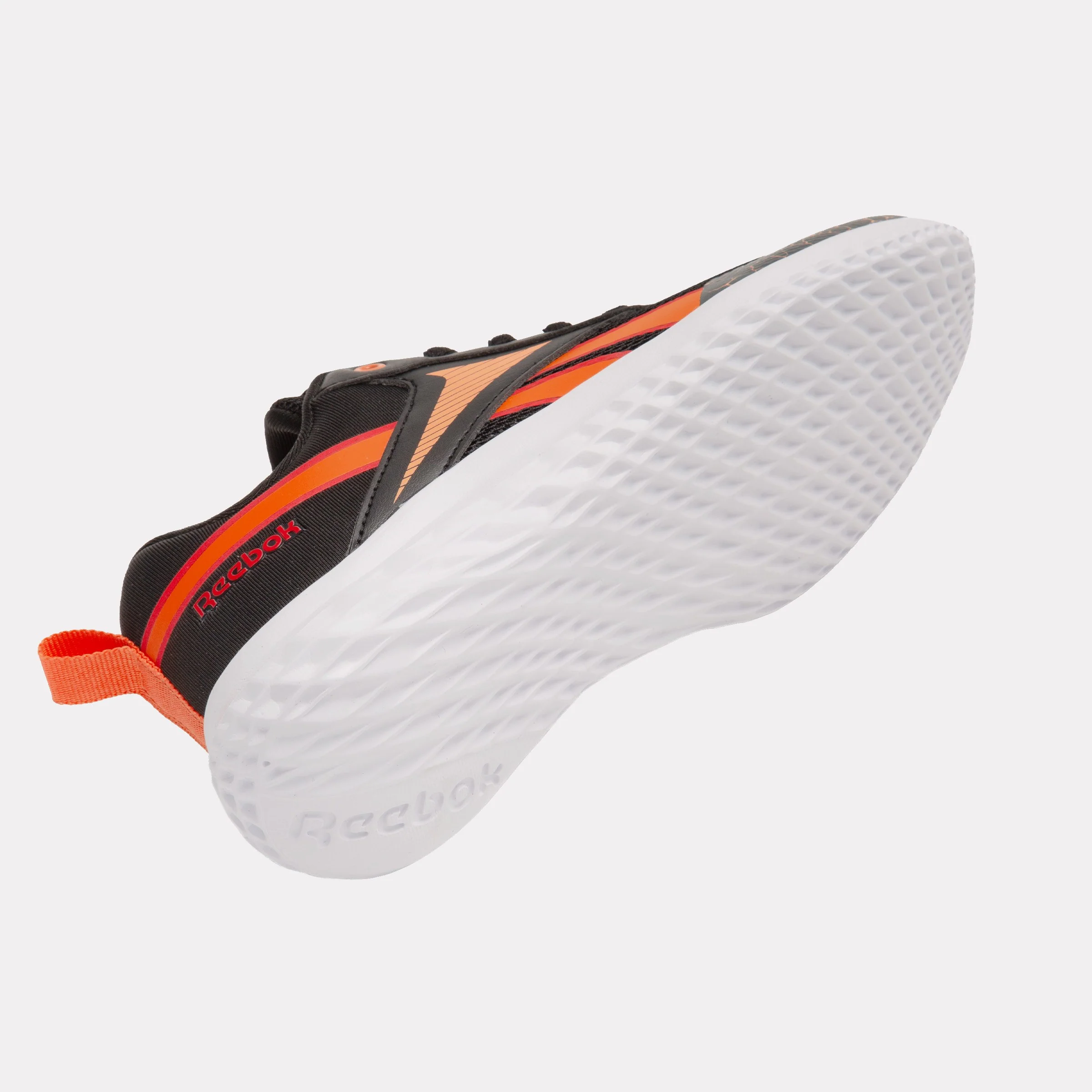 REEBOK FOOTWEAR KIDS Rush Runner Shoes – Pre-School BLACK/ARENAORANGE/SPORTRED - Image 8