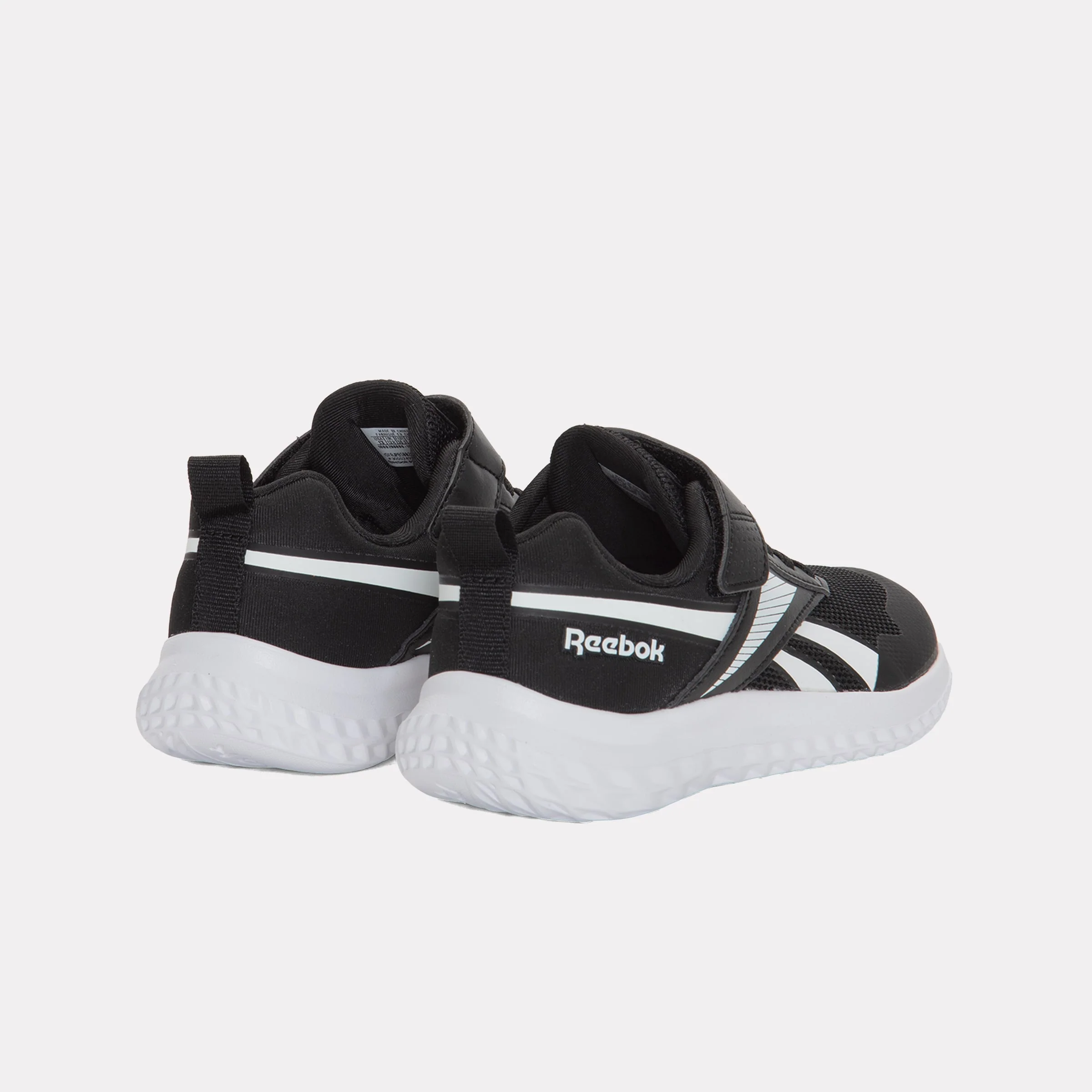 REEBOK FOOTWEAR KIDS Rush Runner Shoes – Pre-School BLACK/BLACK/WHITE - Image 3