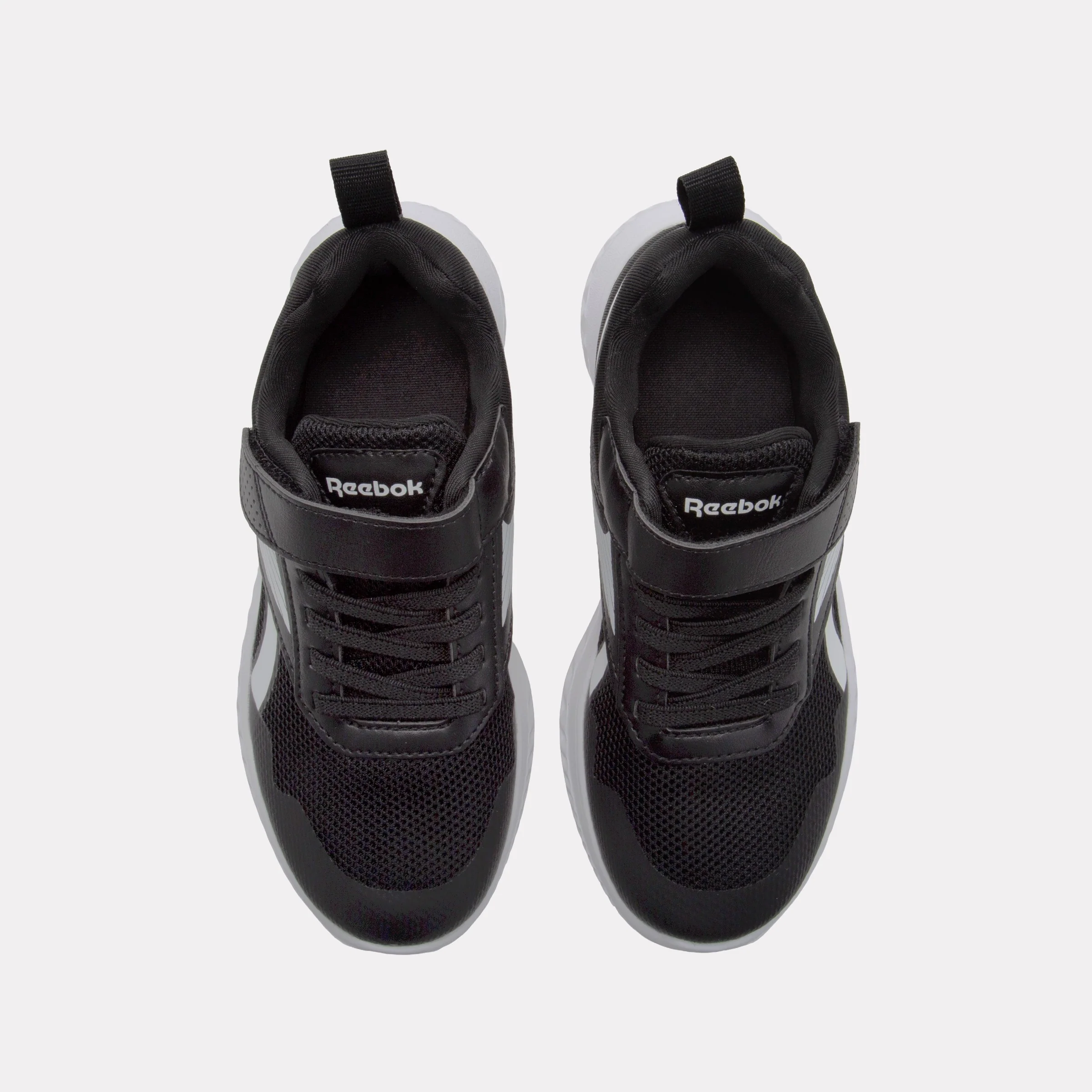 REEBOK FOOTWEAR KIDS Rush Runner Shoes – Pre-School BLACK/BLACK/WHITE - Image 5