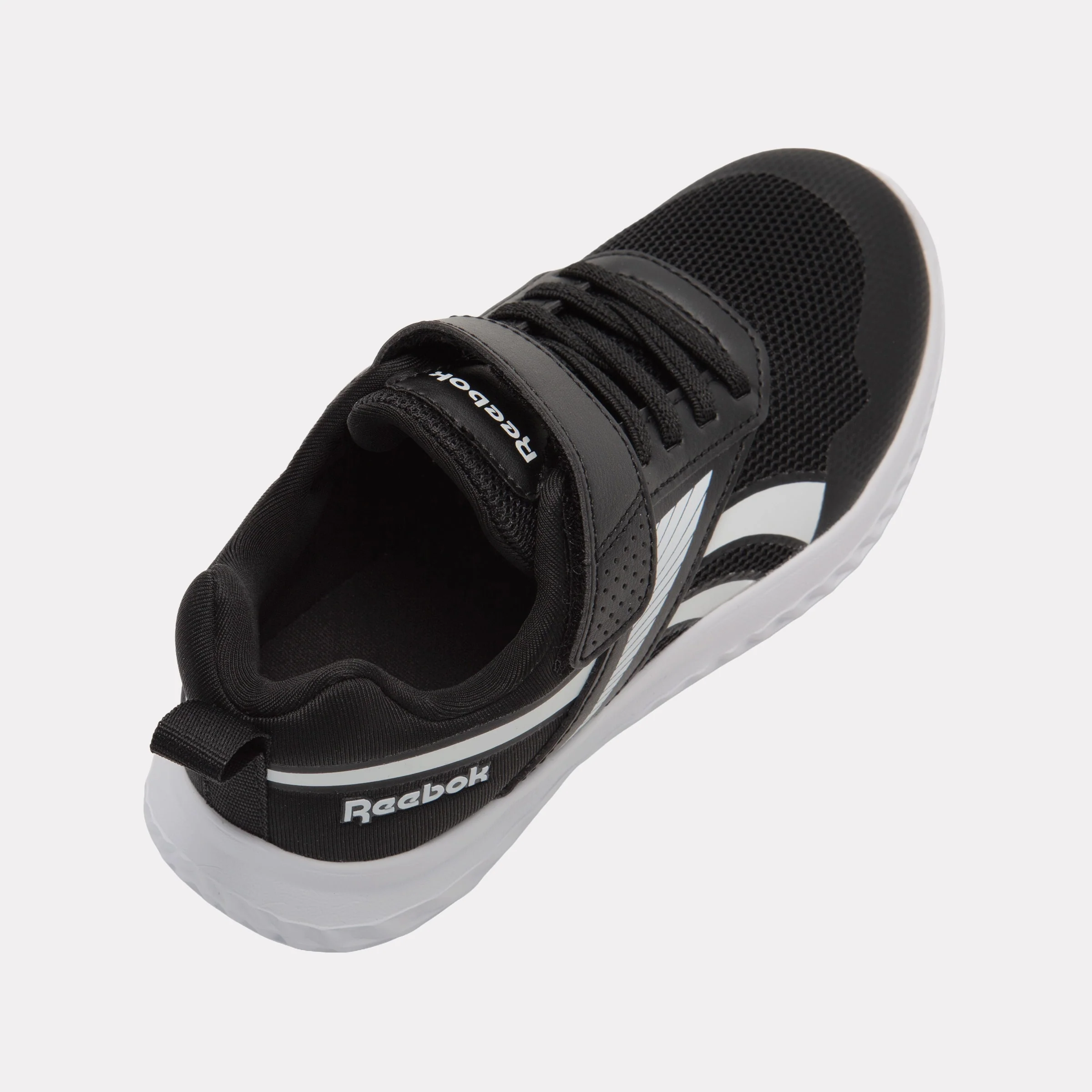 REEBOK FOOTWEAR KIDS Rush Runner Shoes – Pre-School BLACK/BLACK/WHITE - Image 7