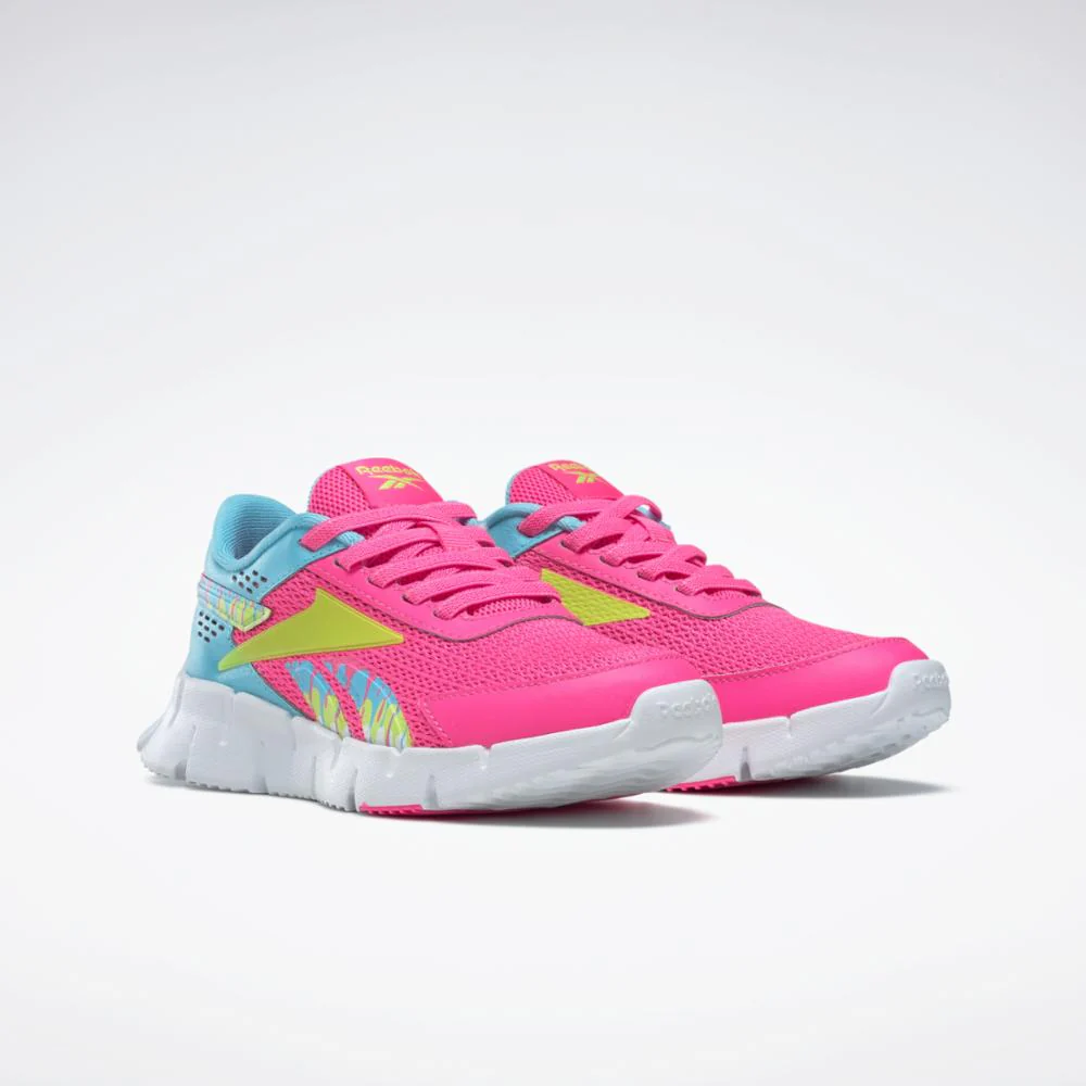 Reebok Footwear Kids ZIG DYNAMICA 2.0 ALT ATOMIC PNK/DIGITAL BLUE/ACID Y - Image 3