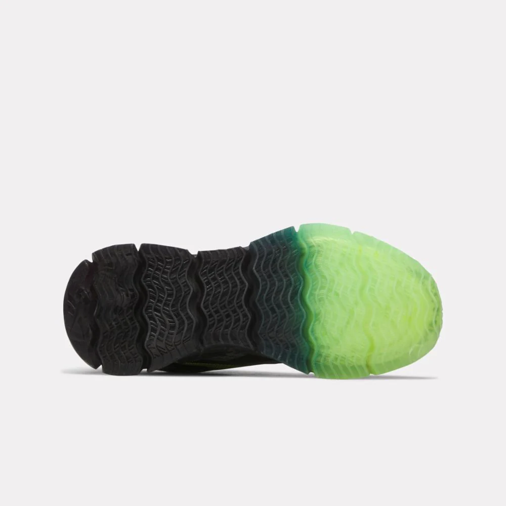 Reebok Footwear Kids Zig 'n' Glow Elastic Lace Shoes - Pre-school BLACK/GREY5/DIGITALLIME - Image 4