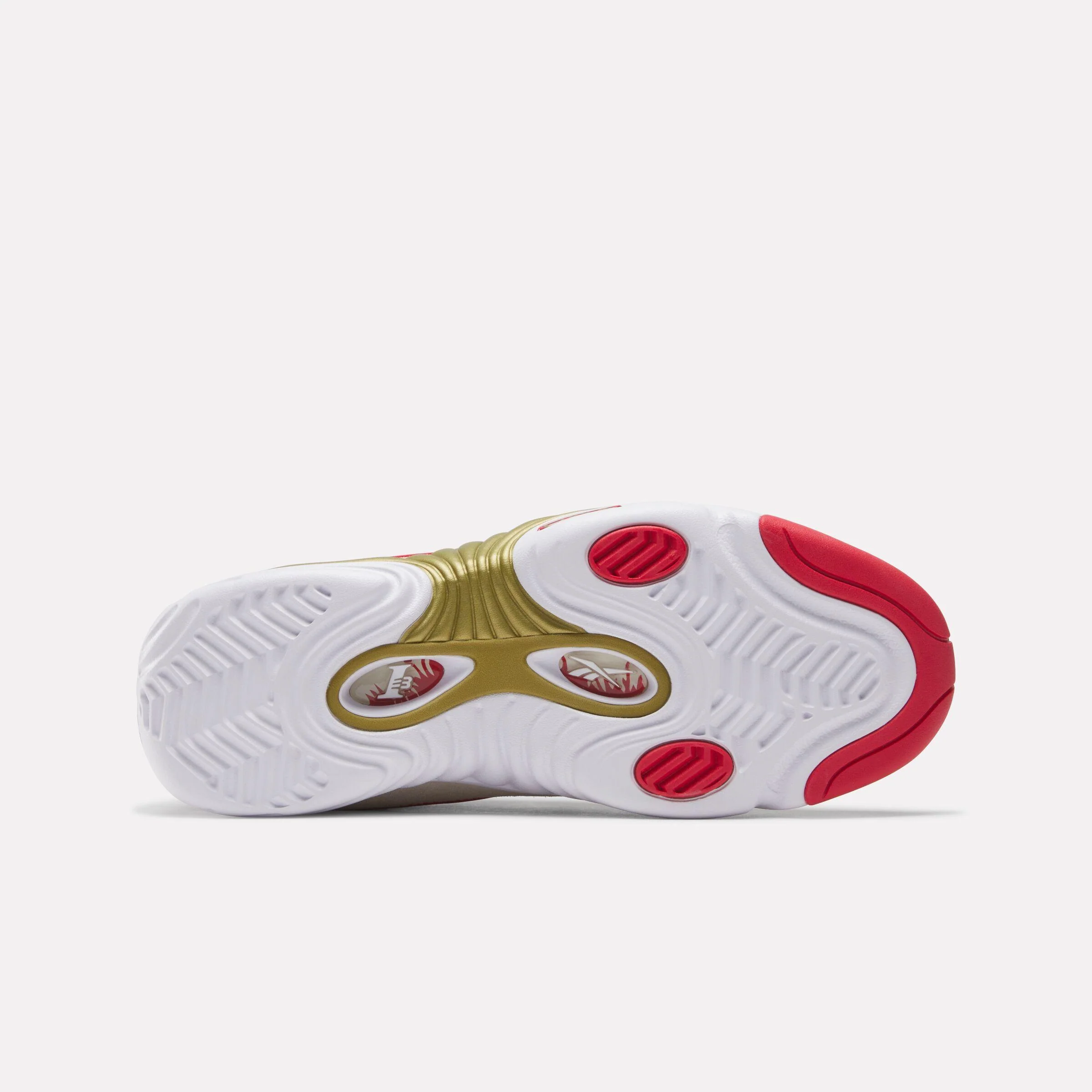 Reebok Footwear Men Answer III Basketball Shoes WHITE/VINTAGECHALK/VECTORRED - Image 5