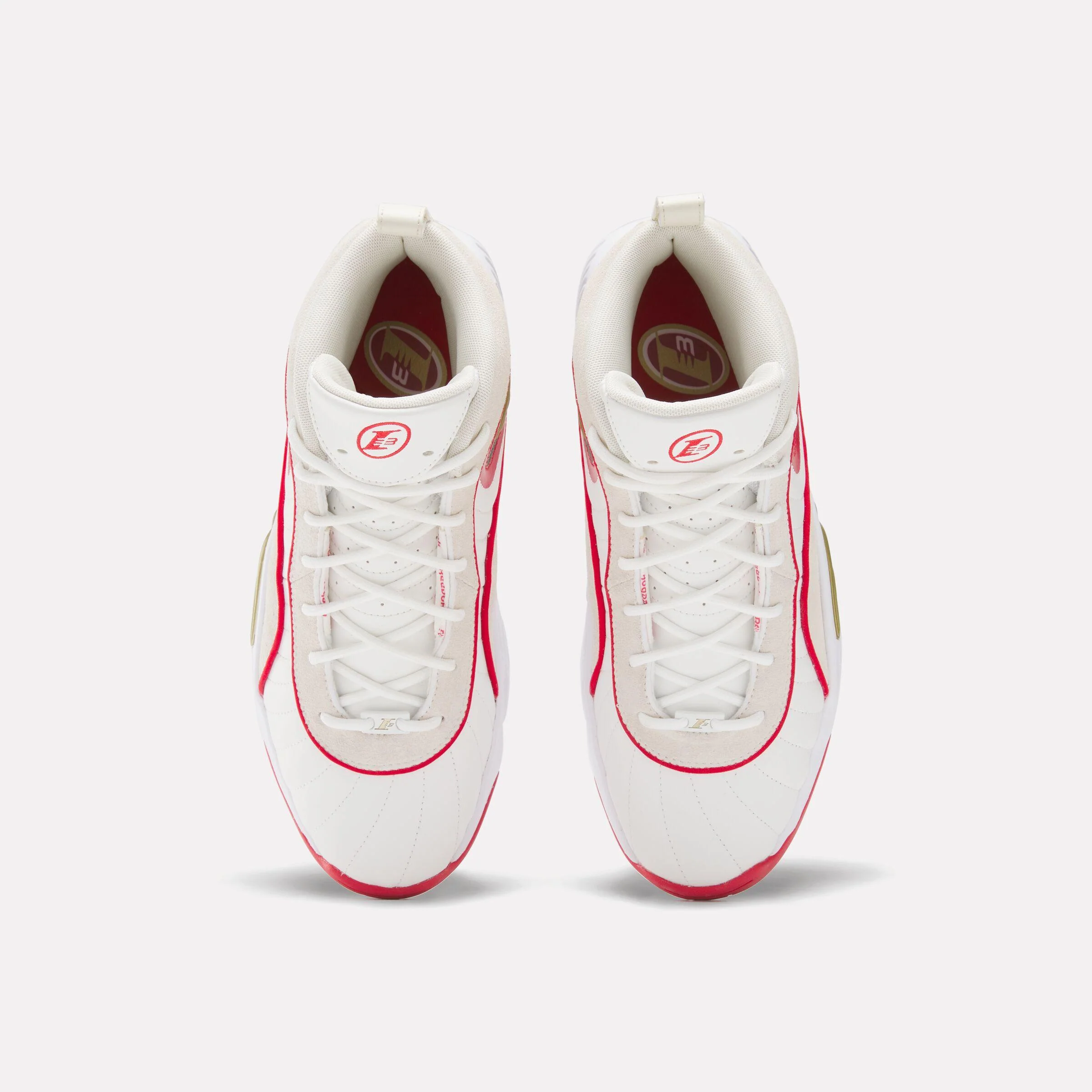 Reebok Footwear Men Answer III Basketball Shoes WHITE/VINTAGECHALK/VECTORRED - Image 6