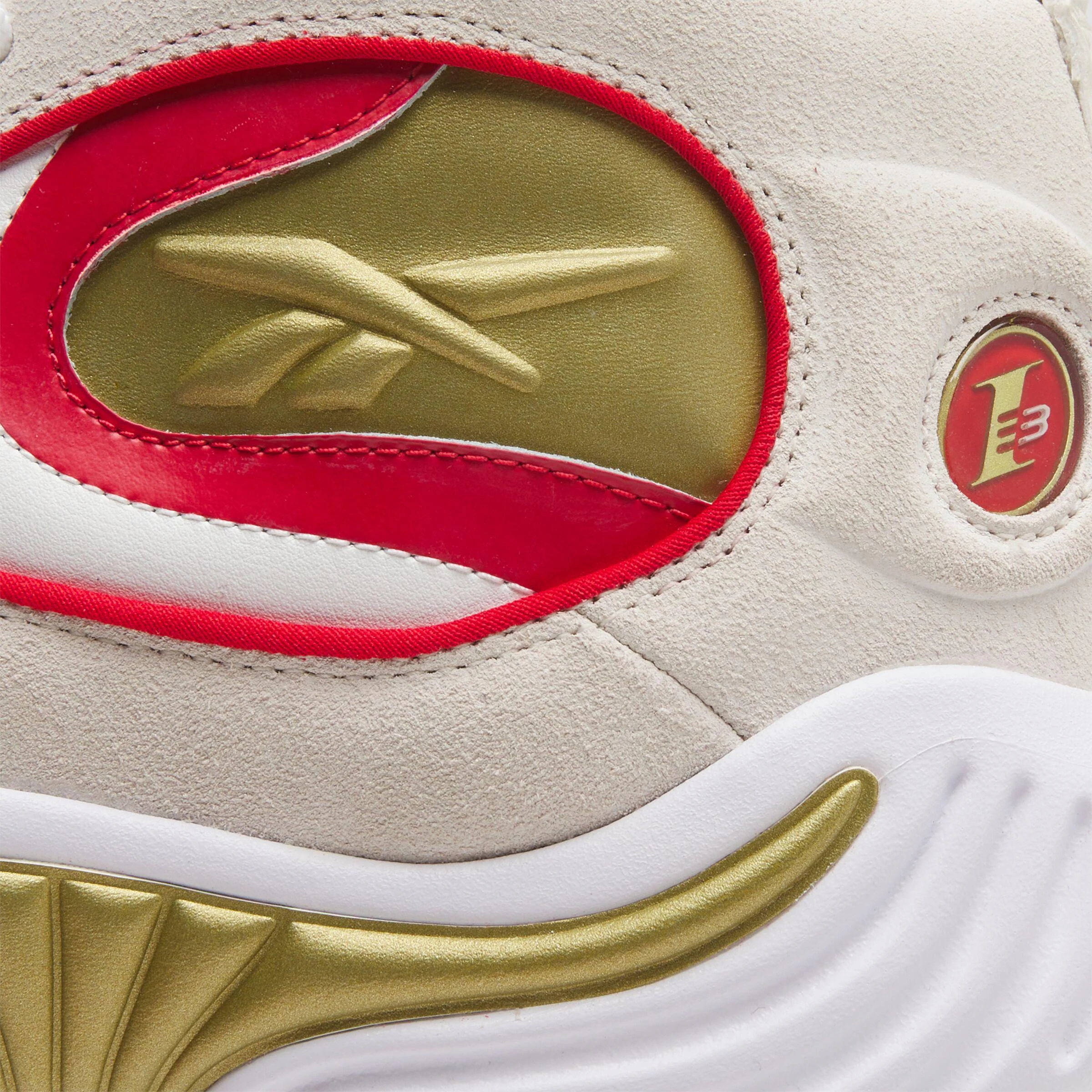 Reebok Footwear Men Answer III Basketball Shoes WHITE/VINTAGECHALK/VECTORRED - Image 7