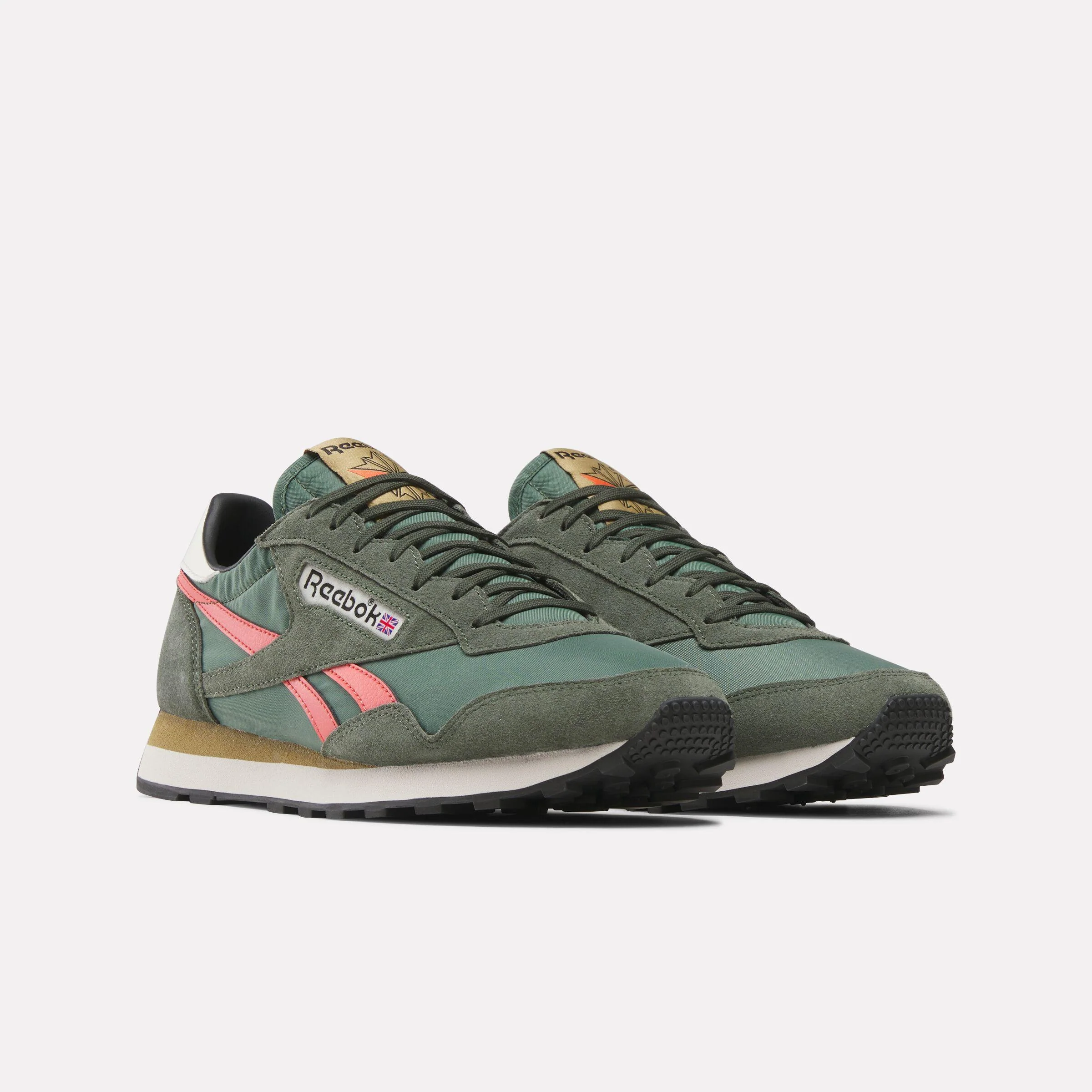 Reebok Footwear Men Aztec II Shoes GRIT GREEN/SEMI ORANGE FLARE/A - Image 2