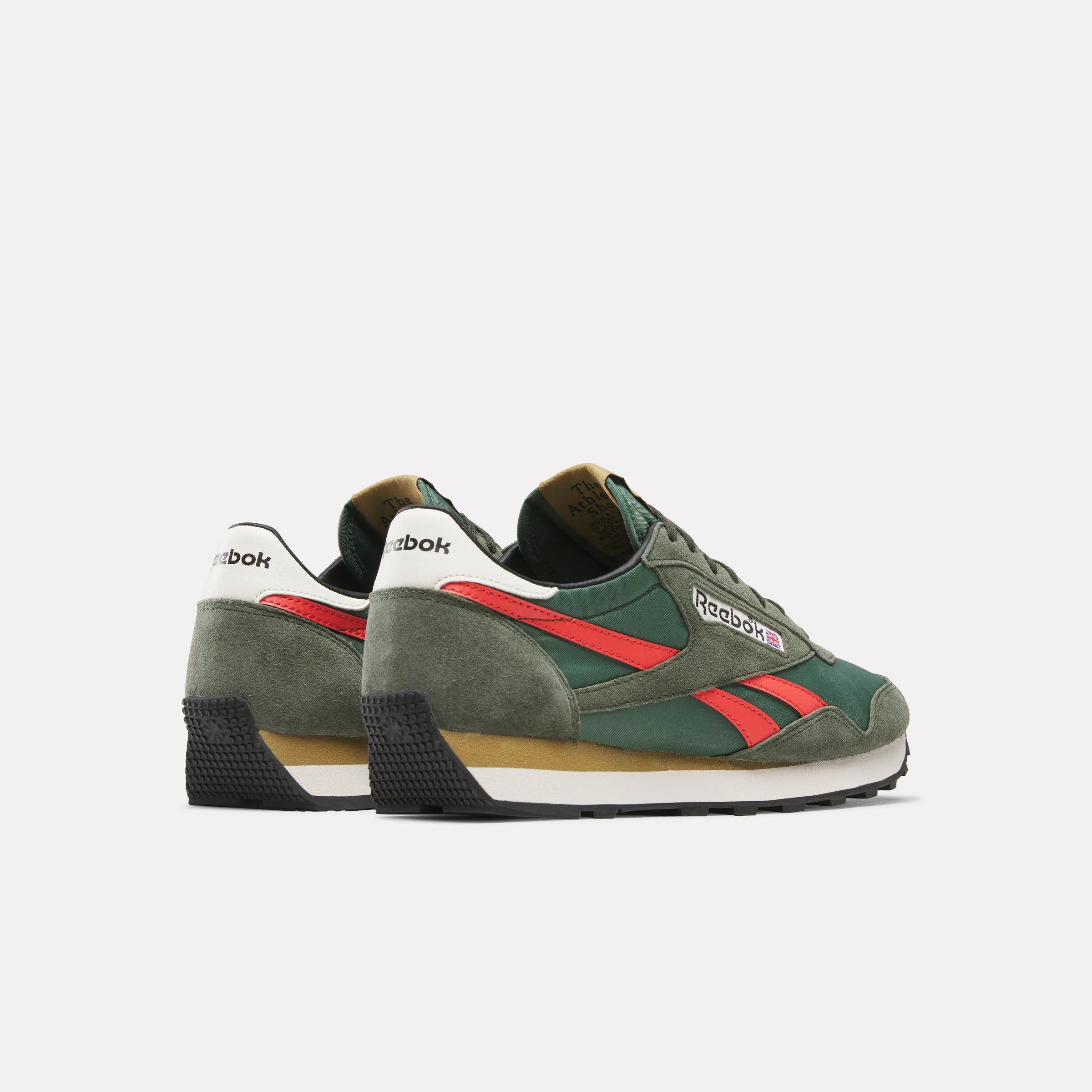 Reebok Footwear Men Aztec II Shoes GRIT GREEN/SEMI ORANGE FLARE/A - Image 3