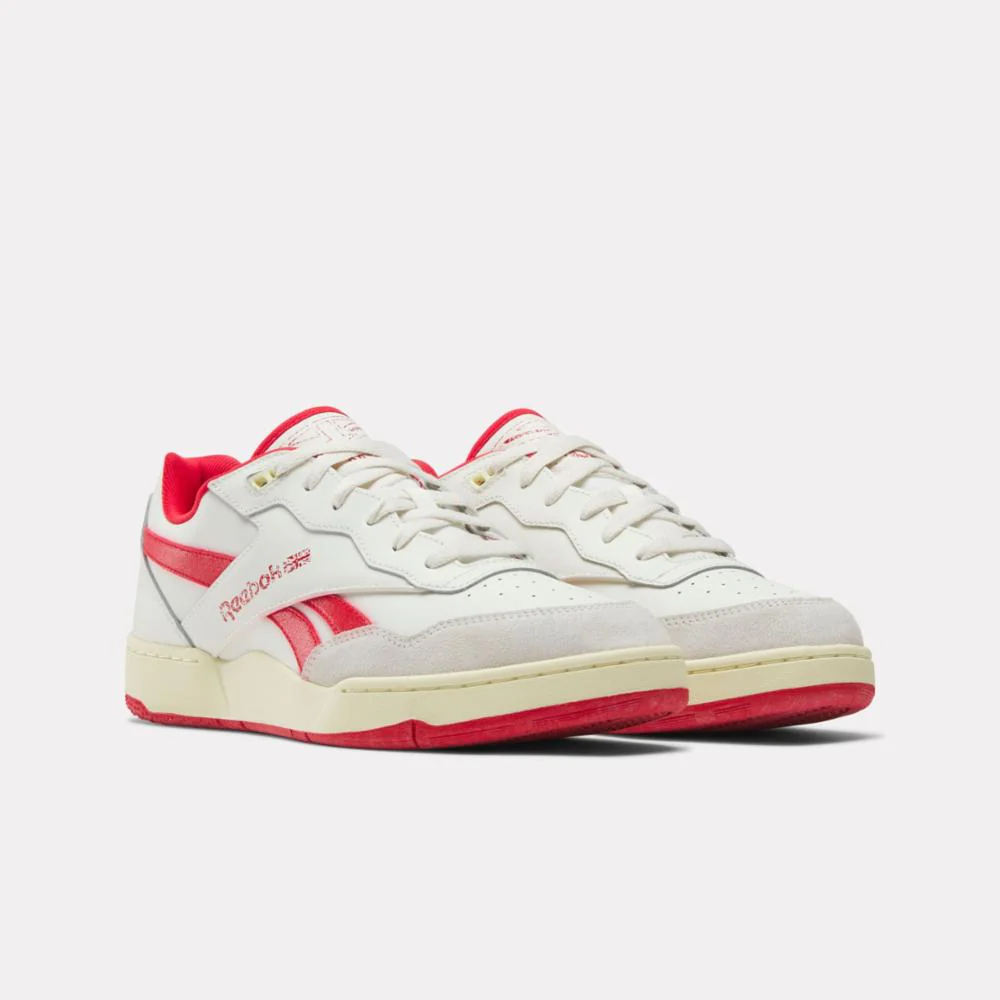 Reebok Footwear Men BB 4000 II Basketball Shoes CHALK/WEATHEREDWHITE/VECTORRED - Image 2
