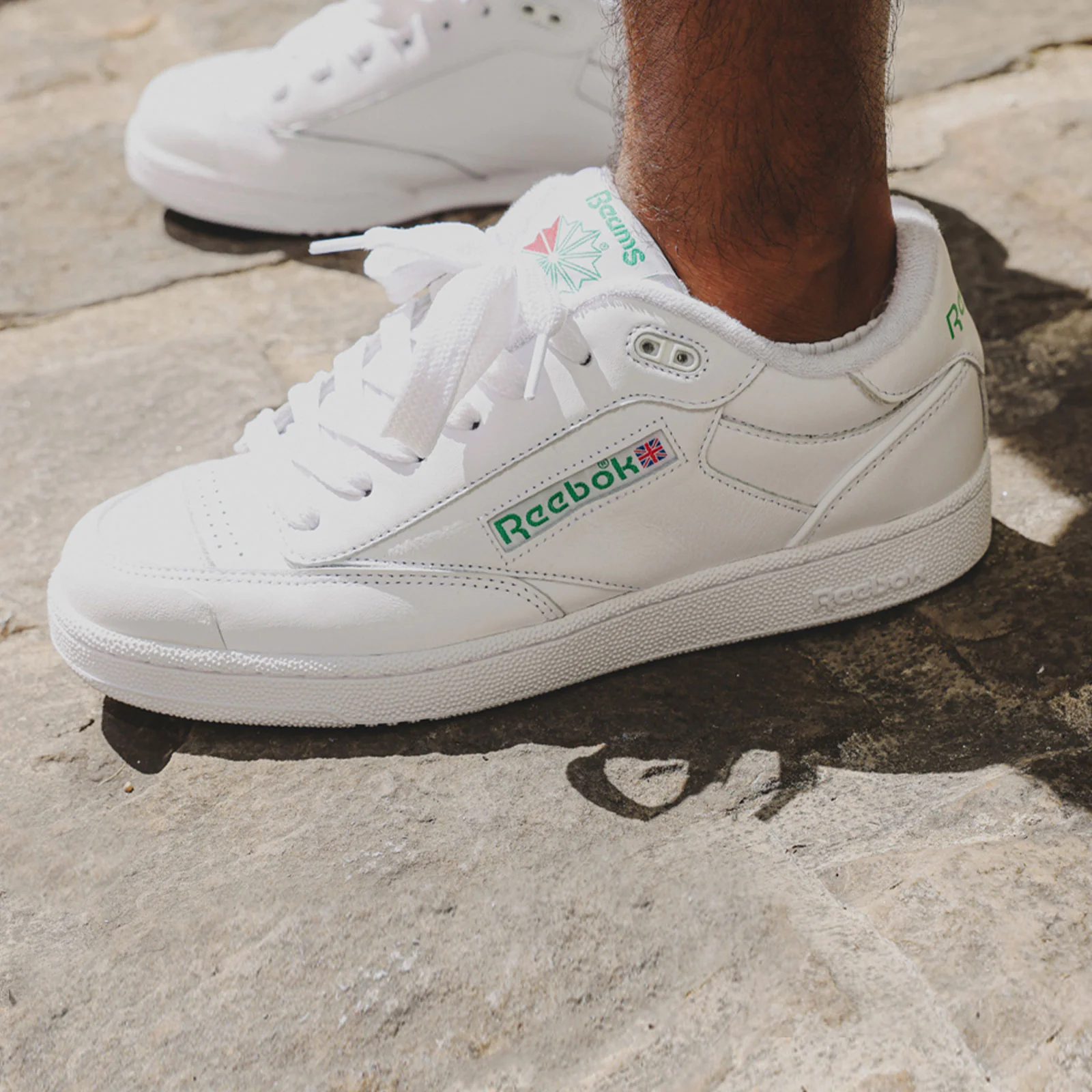 Reebok Footwear Men BEAMS Club C Bulc Shoes FTWR WHITE/GLEN GREEN/FTWR WHI - Image 3