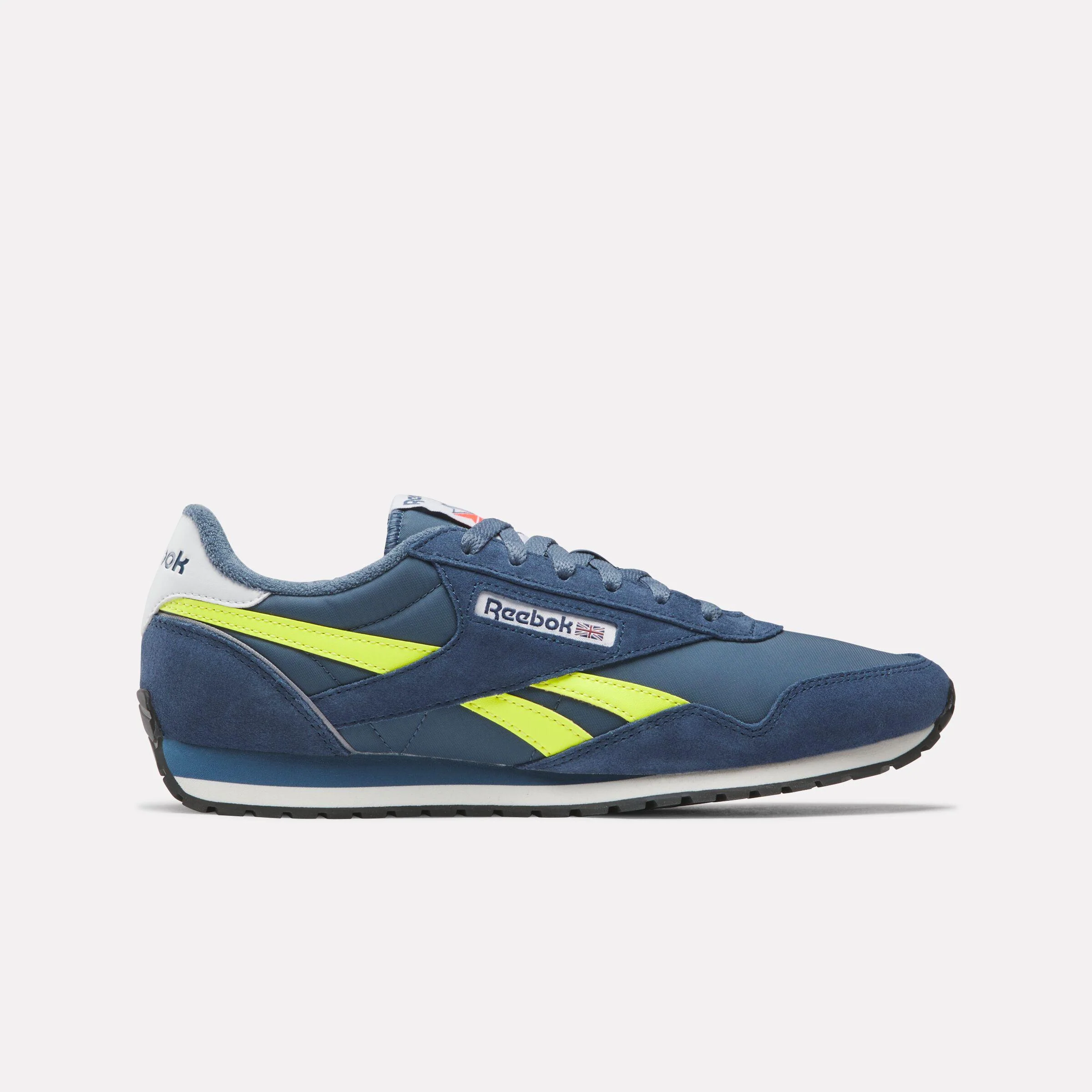 Reebok Footwear Men Classic AZ Shoes SHADOW/BATIK BLUE/SOLAR ACID Y