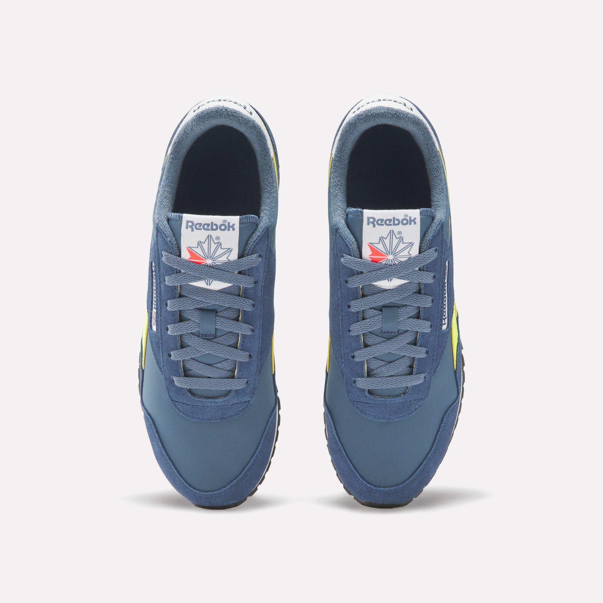 Reebok Footwear Men Classic AZ Shoes SHADOW/BATIK BLUE/SOLAR ACID Y - Image 5