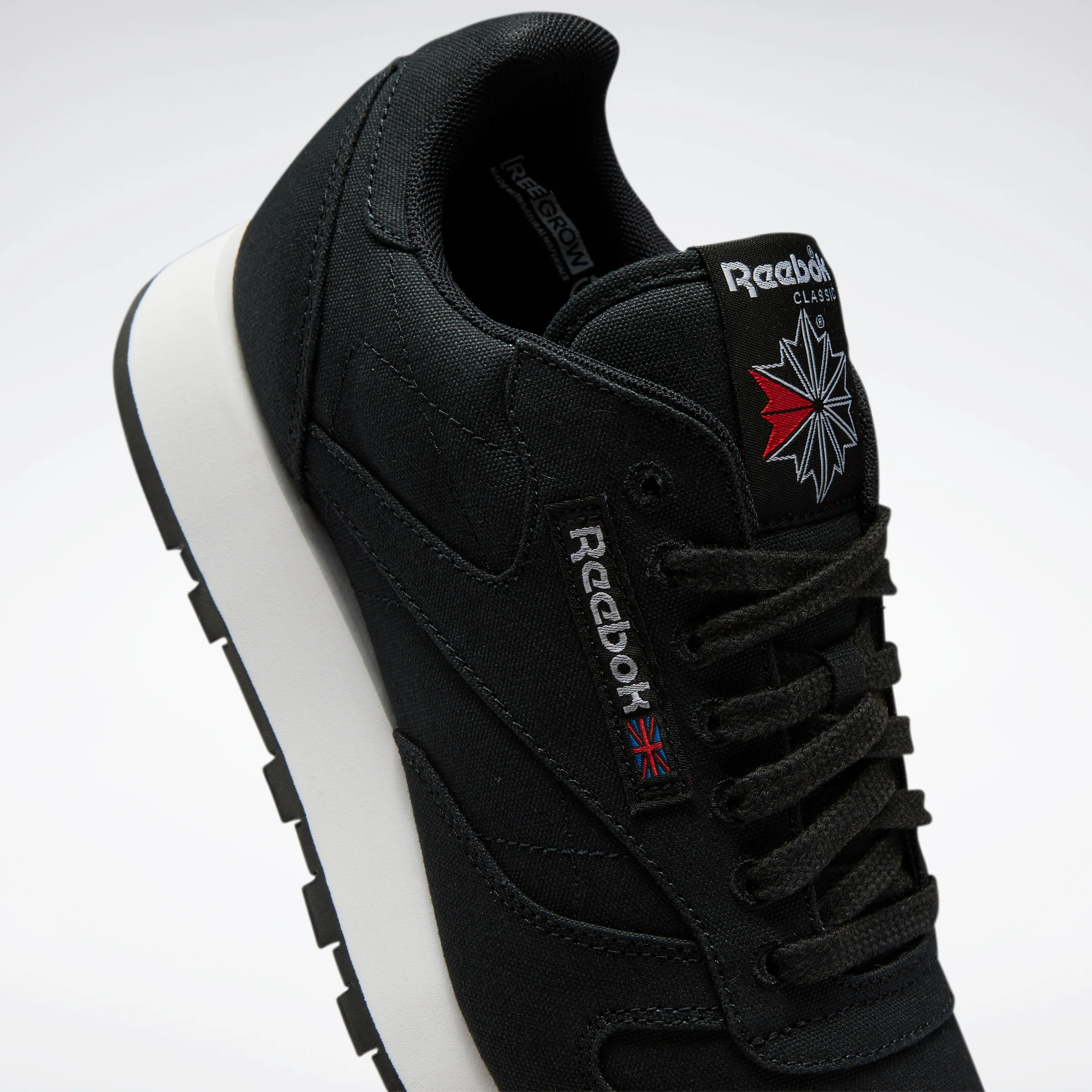 Reebok Footwear Men Classic Leather Grow Shoes Cblack/Cblack/Chalk - Image 8