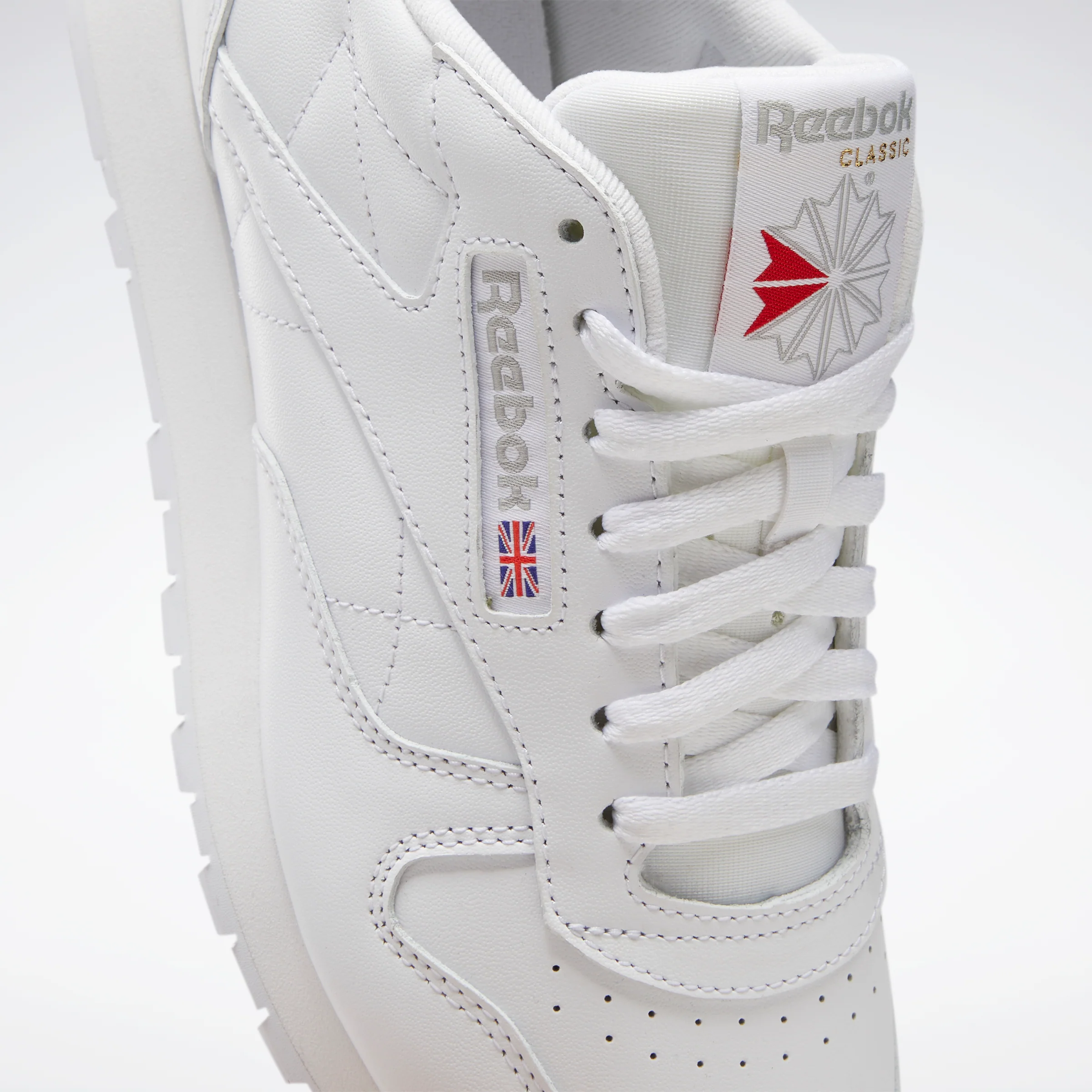 Reebok Footwear Men Classic Leather Shoes Ftwwht/Ftwwht/Pugry3 - Image 7