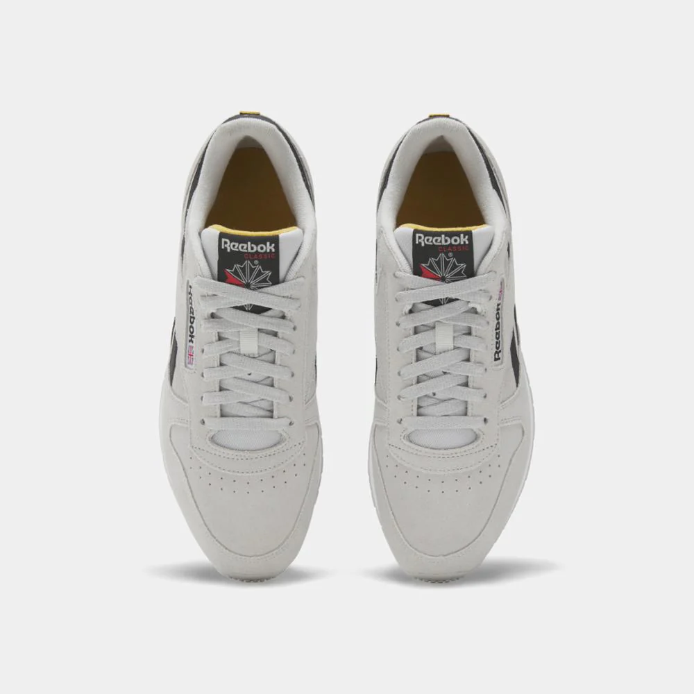 Reebok Footwear Men Classic Leather Shoes STEELY FOG /CORE BLK/RETRO GLD - Image 5