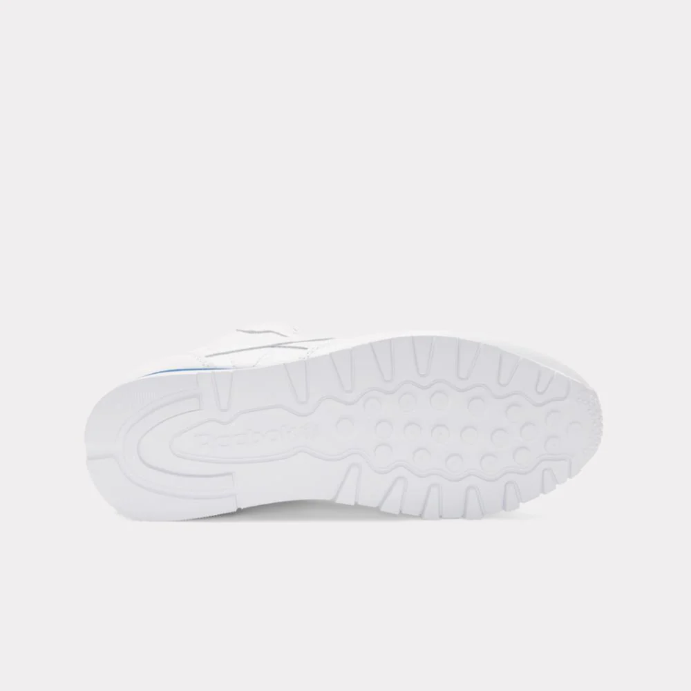 Reebok Footwear Men Classic Leather Shoes WHITE/WHITE/TWILIGHT BLUE - Image 5