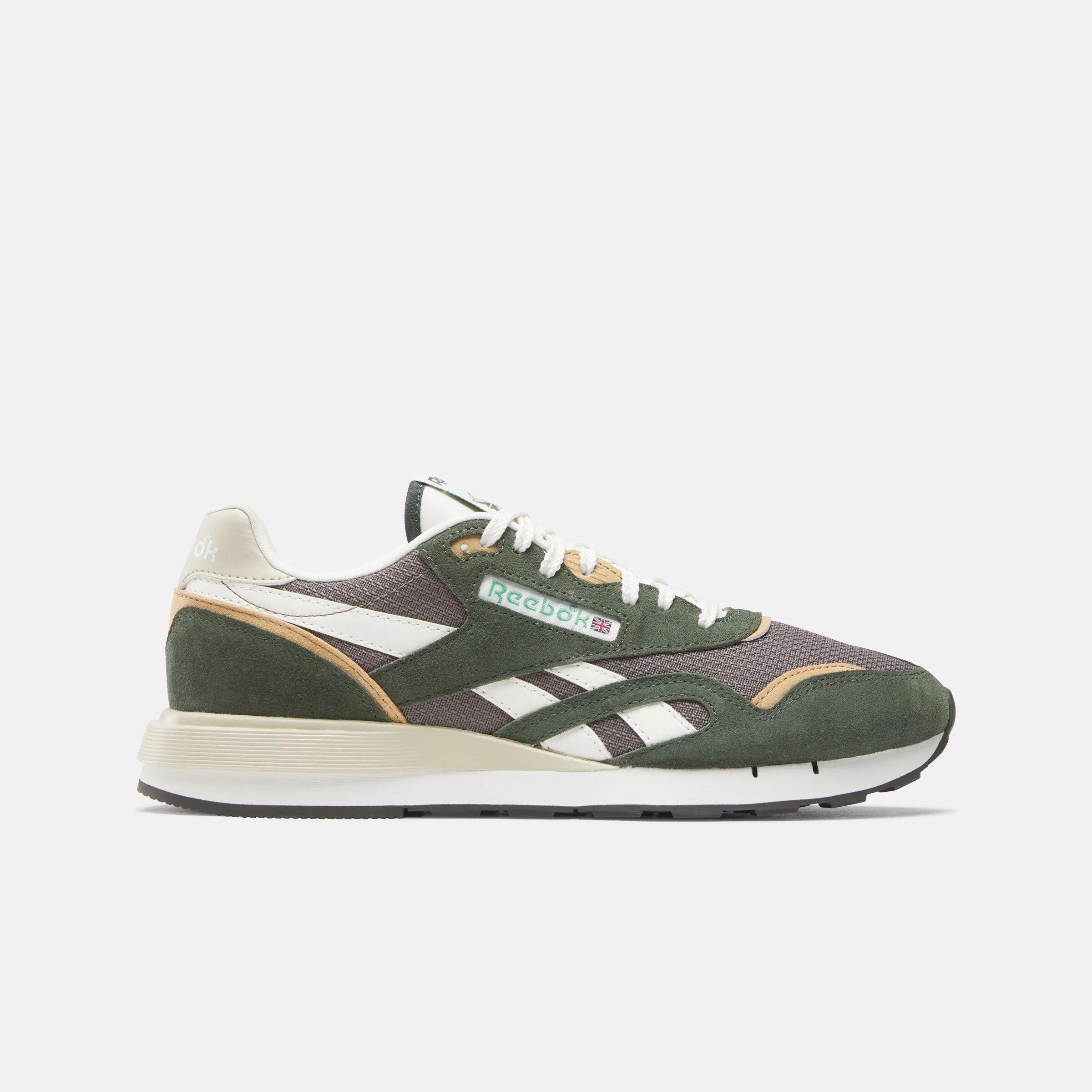Reebok Footwear Men Classic Nylon 89 Shoes GRIT GREEN/TREK GREY/CHALK