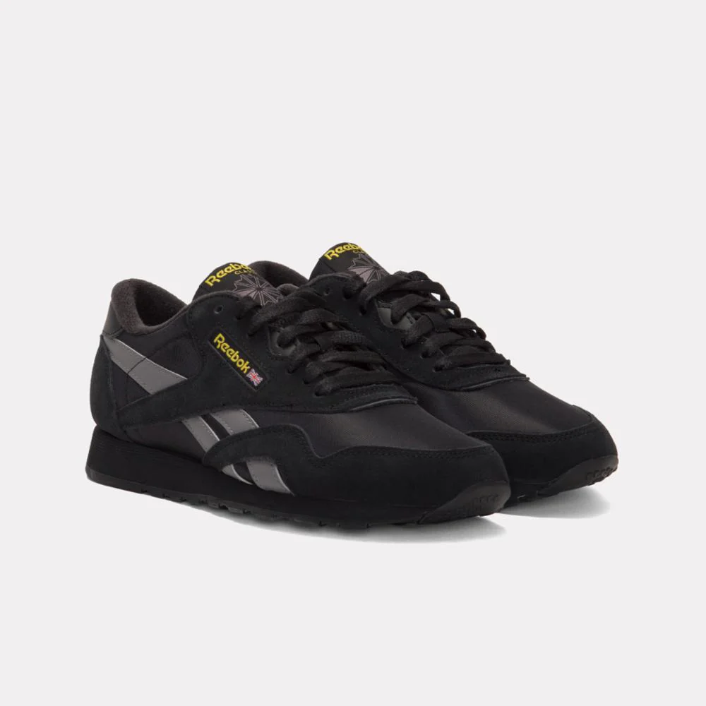 Reebok Footwear Men Classic Nylon Shoes BLACK/OVERCAST GREY/GOLDEN HAZ - Image 2