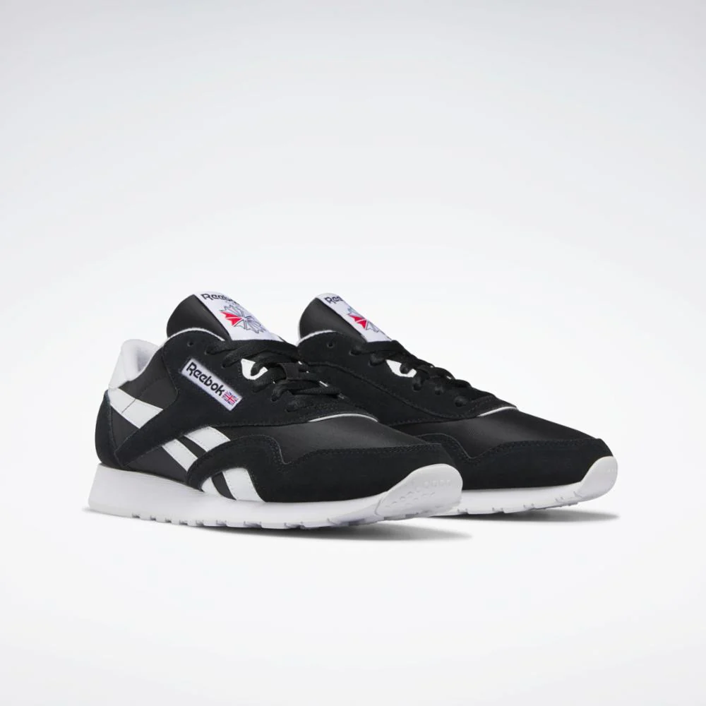 Reebok Footwear Men Classic Nylon Shoes CBLACK/FTWWHT/FTWWHT - Image 3