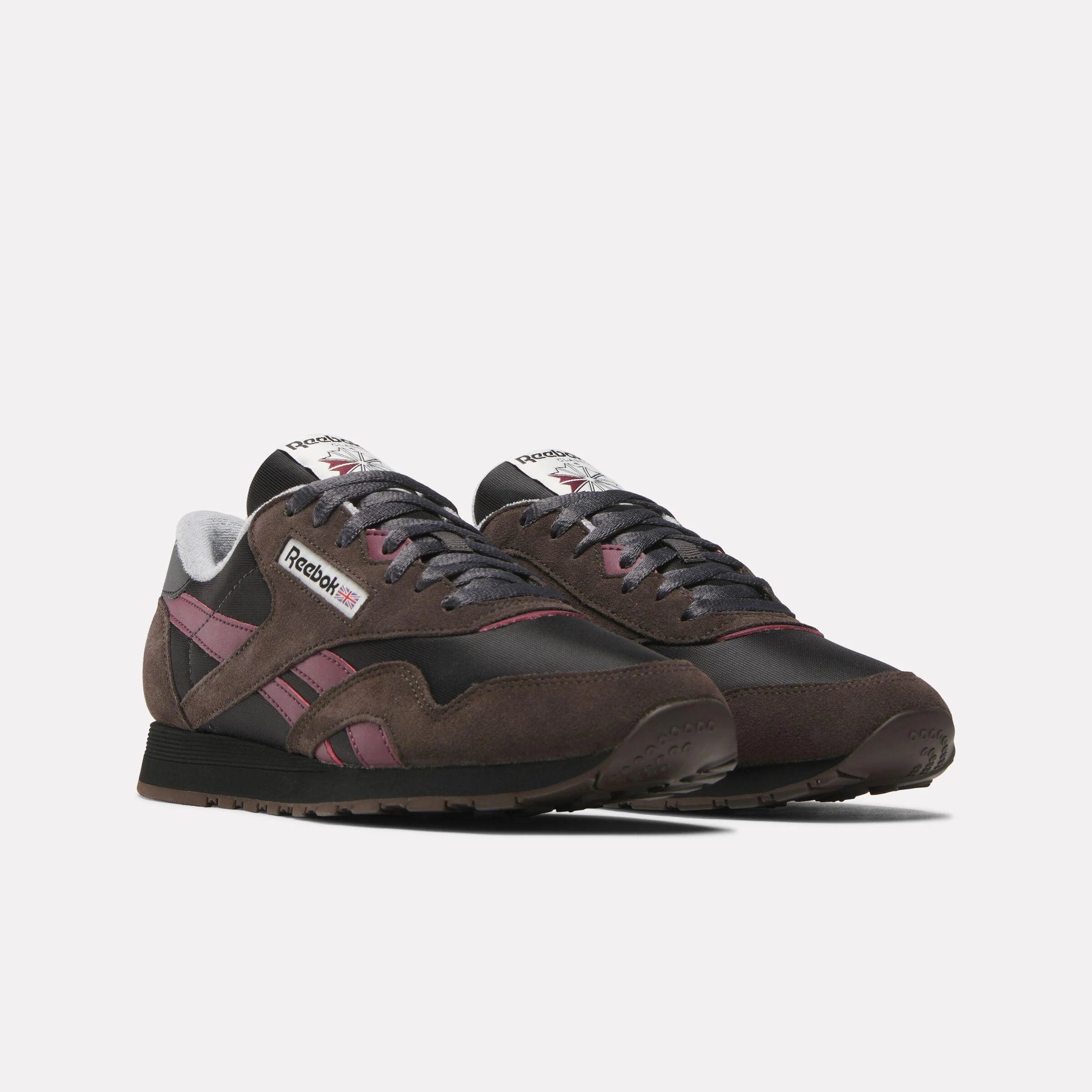 Reebok Footwear Men Classic Nylon Shoes WASHED BLACK/BLACK/BLACK CHERR - Image 2