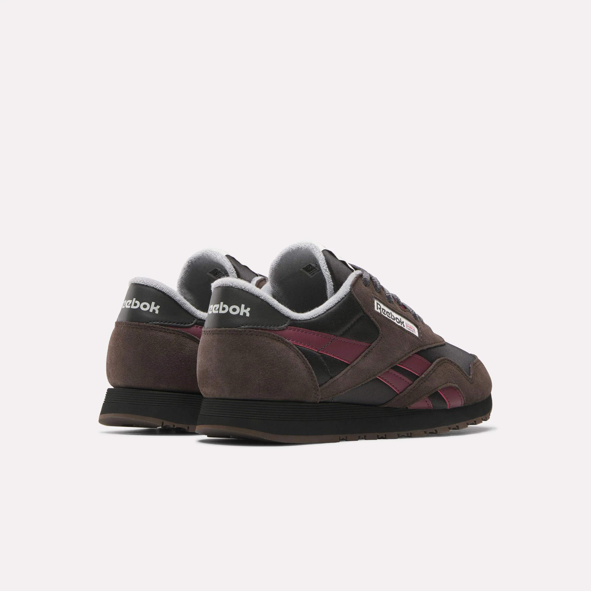 Reebok Footwear Men Classic Nylon Shoes WASHED BLACK/BLACK/BLACK CHERR - Image 3