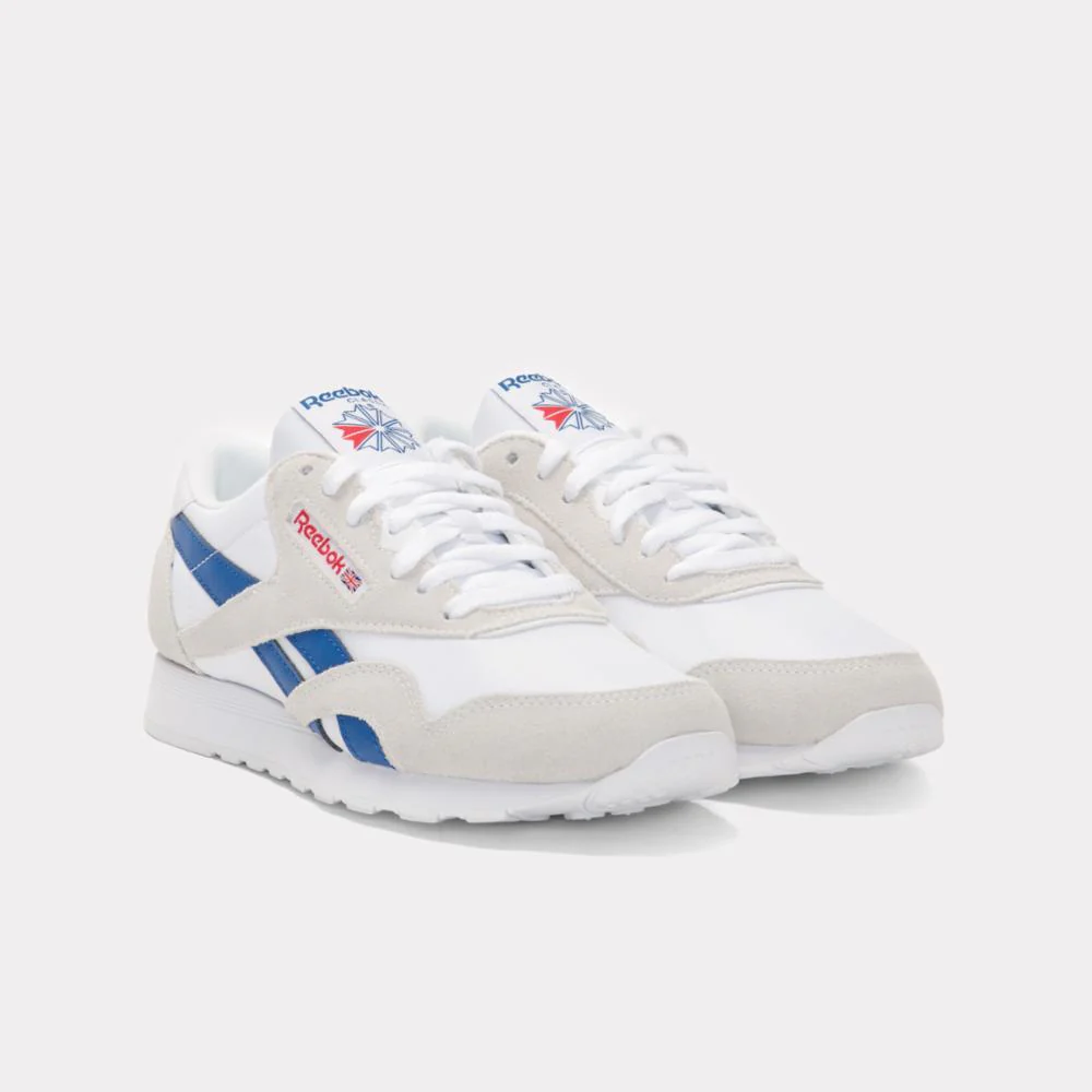 Reebok Footwear Men Classic Nylon Shoes WHITE/VECTOR BLUE/VECTOR RED - Image 2