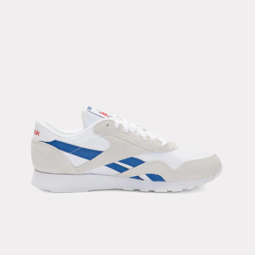 Reebok Footwear Men Classic Nylon Shoes WHITE/VECTOR BLUE/VECTOR RED - Image 3