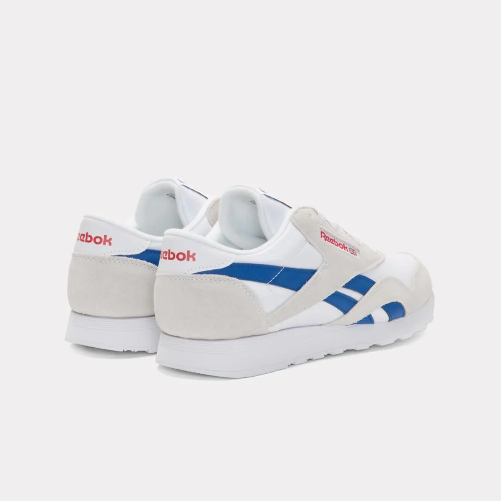 Reebok Footwear Men Classic Nylon Shoes WHITE/VECTOR BLUE/VECTOR RED - Image 4
