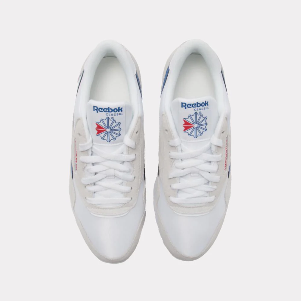 Reebok Footwear Men Classic Nylon Shoes WHITE/VECTOR BLUE/VECTOR RED - Image 6