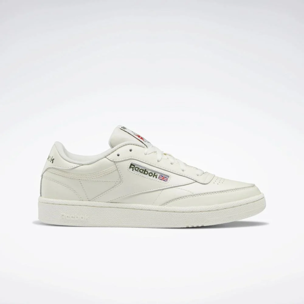 Reebok Footwear Men Club C 85 Shoes CHALK/CHALK/HUNTER GREEN