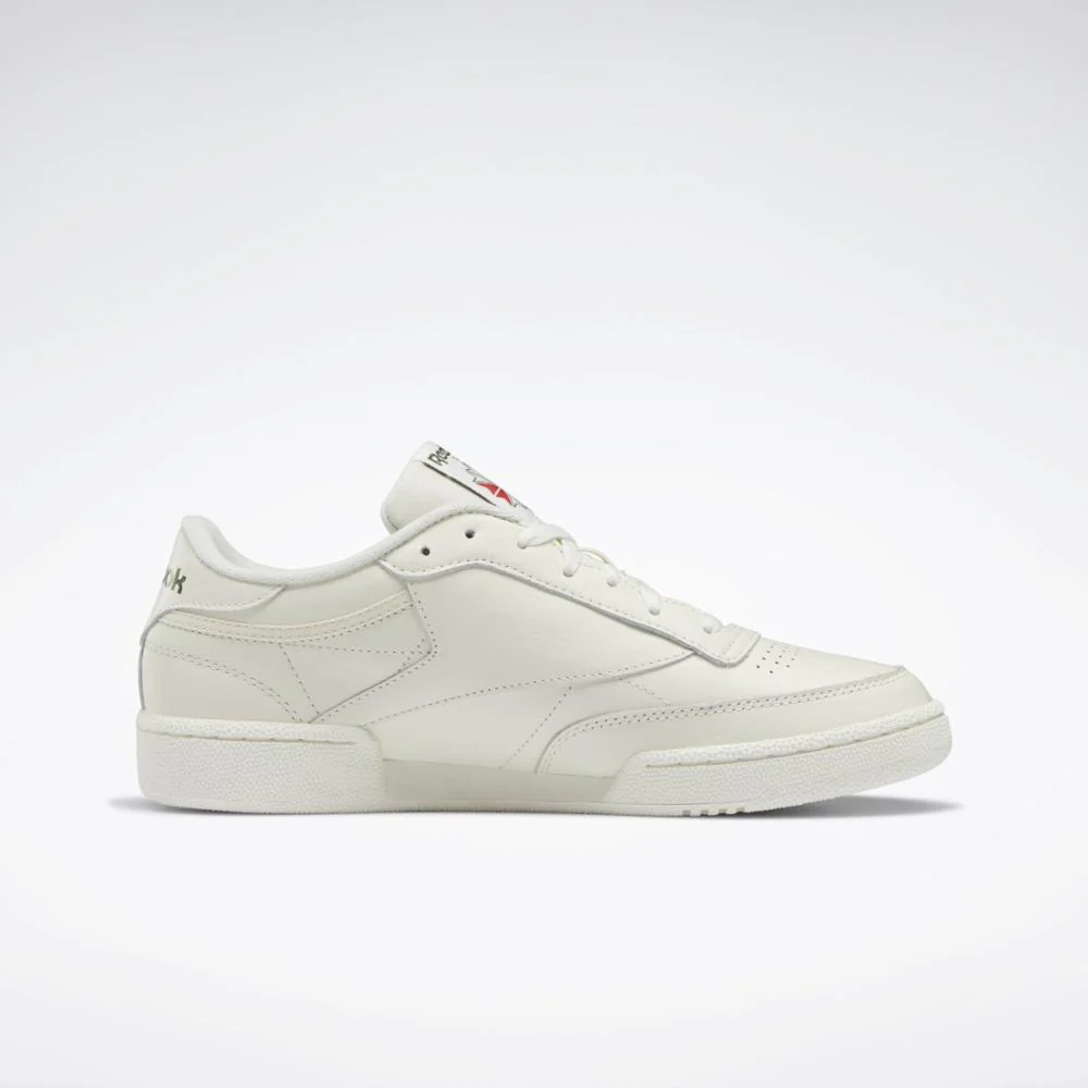 Reebok Footwear Men Club C 85 Shoes CHALK/CHALK/HUNTER GREEN - Image 2