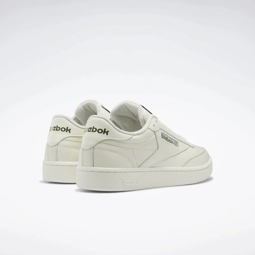 Reebok Footwear Men Club C 85 Shoes CHALK/CHALK/HUNTER GREEN - Image 4