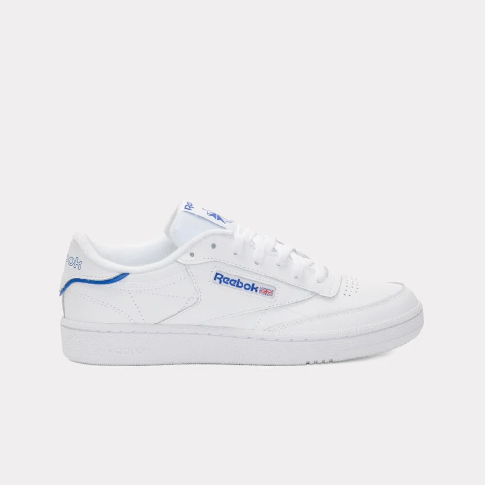 Reebok Footwear Men Club C 85 Shoes WHITE/WHITE/OPTIMUM BLUE
