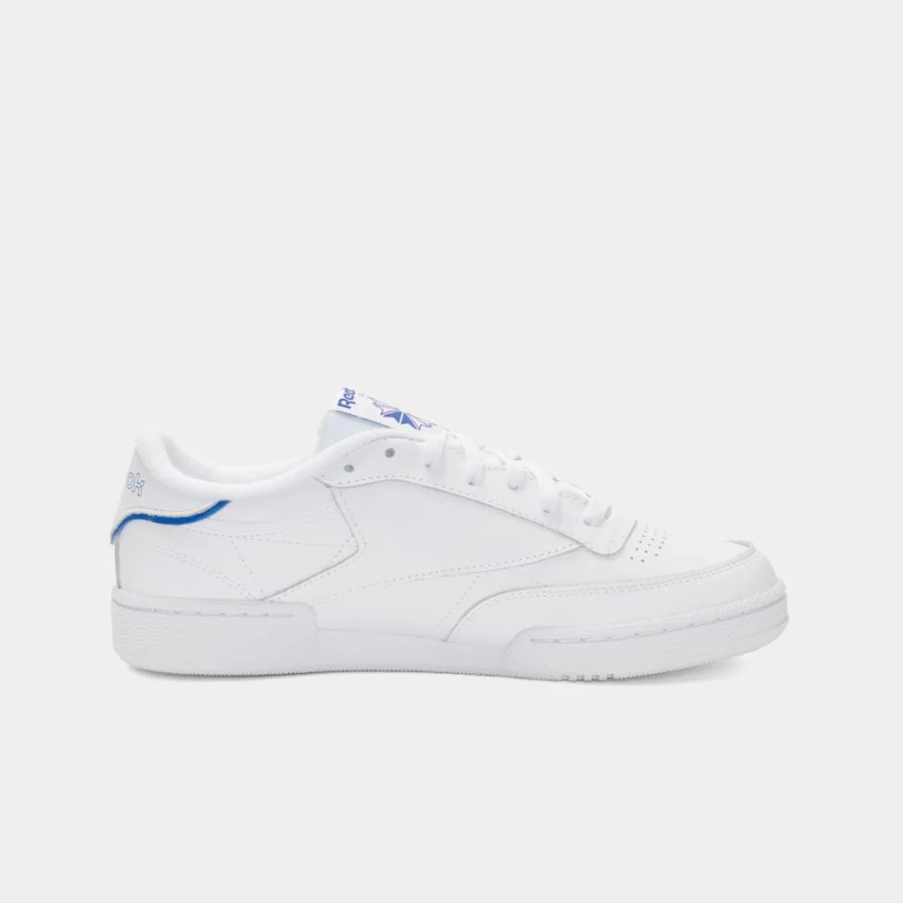 Reebok Footwear Men Club C 85 Shoes WHITE/WHITE/OPTIMUM BLUE - Image 2