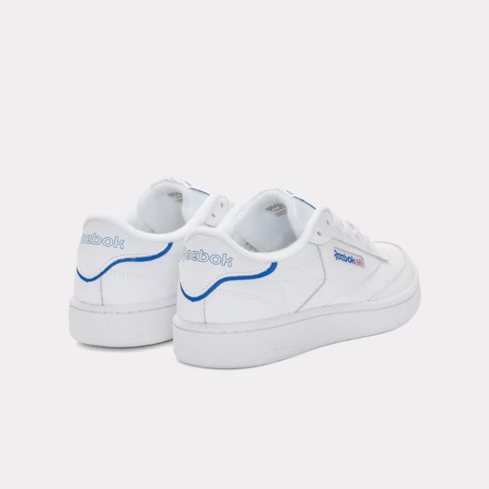 Reebok Footwear Men Club C 85 Shoes WHITE/WHITE/OPTIMUM BLUE - Image 4