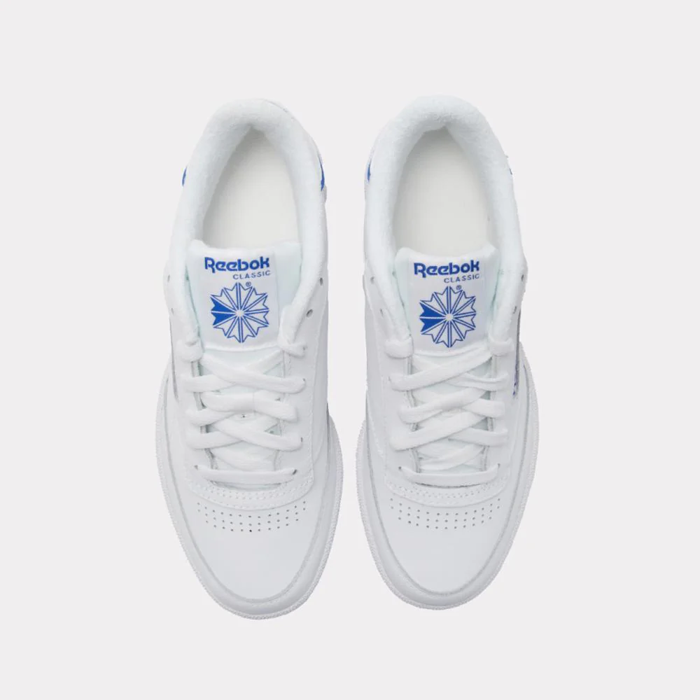 Reebok Footwear Men Club C 85 Shoes WHITE/WHITE/OPTIMUM BLUE - Image 6