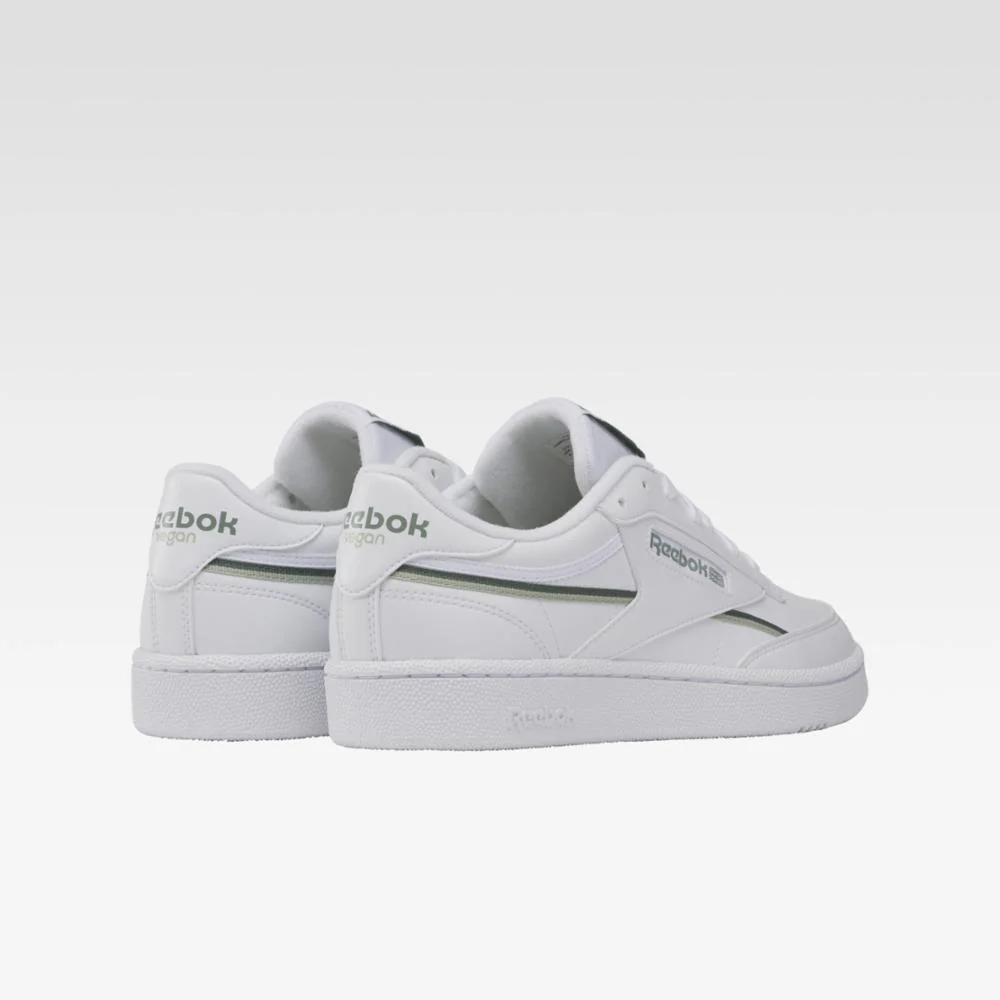 Reebok Footwear Men Club C 85 Vegan Shoes WHITE/VINGRE/TREGRE - Image 3