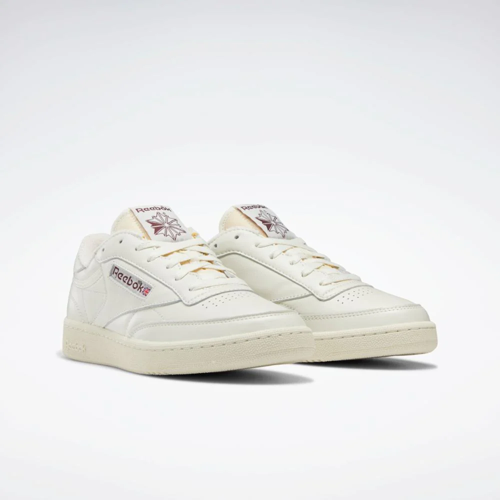 Reebok Footwear Men Club C 85 Vintage Shoes CHALK/ALABASTER/MAROON - Image 2